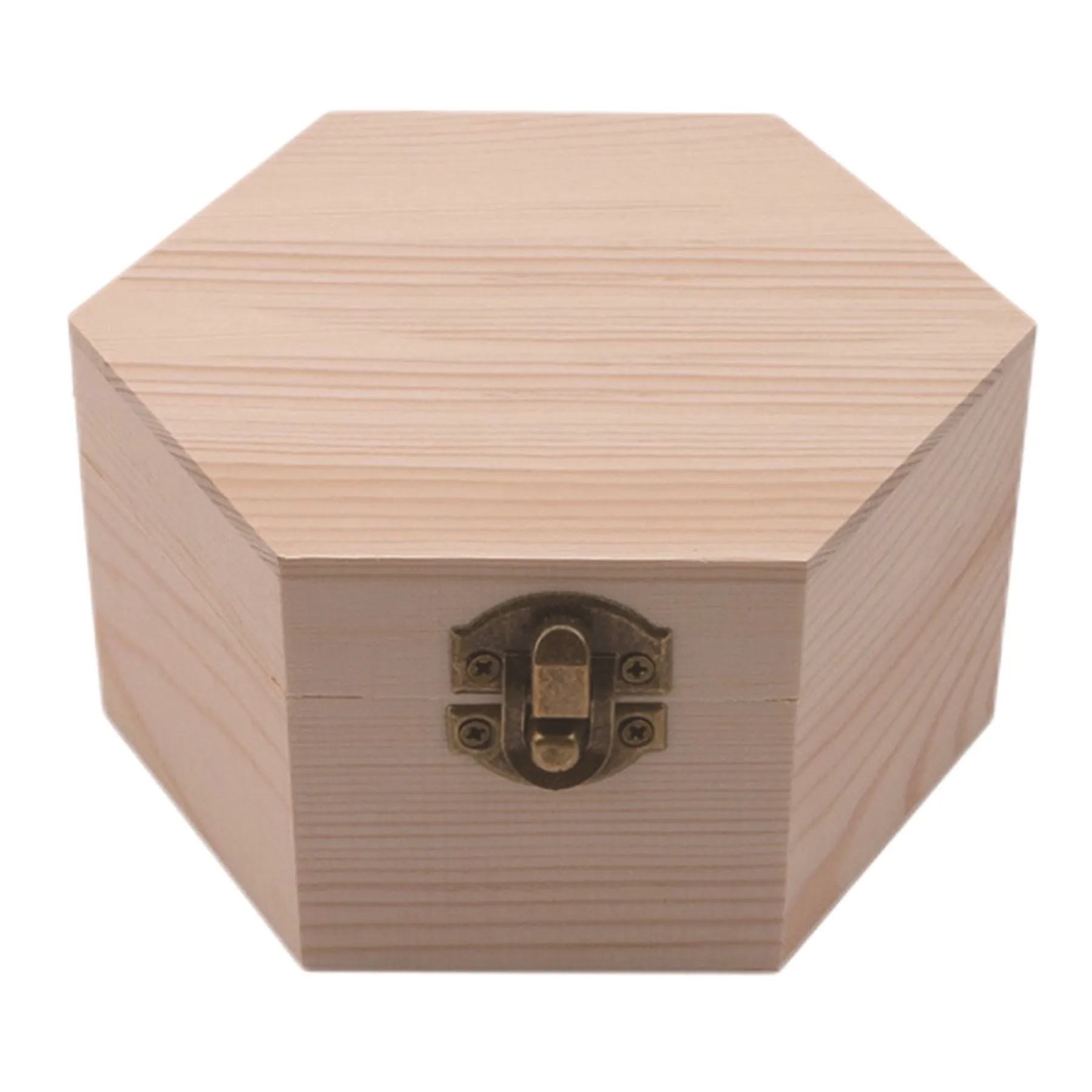 Wooden Hexagonal Storage Box 2