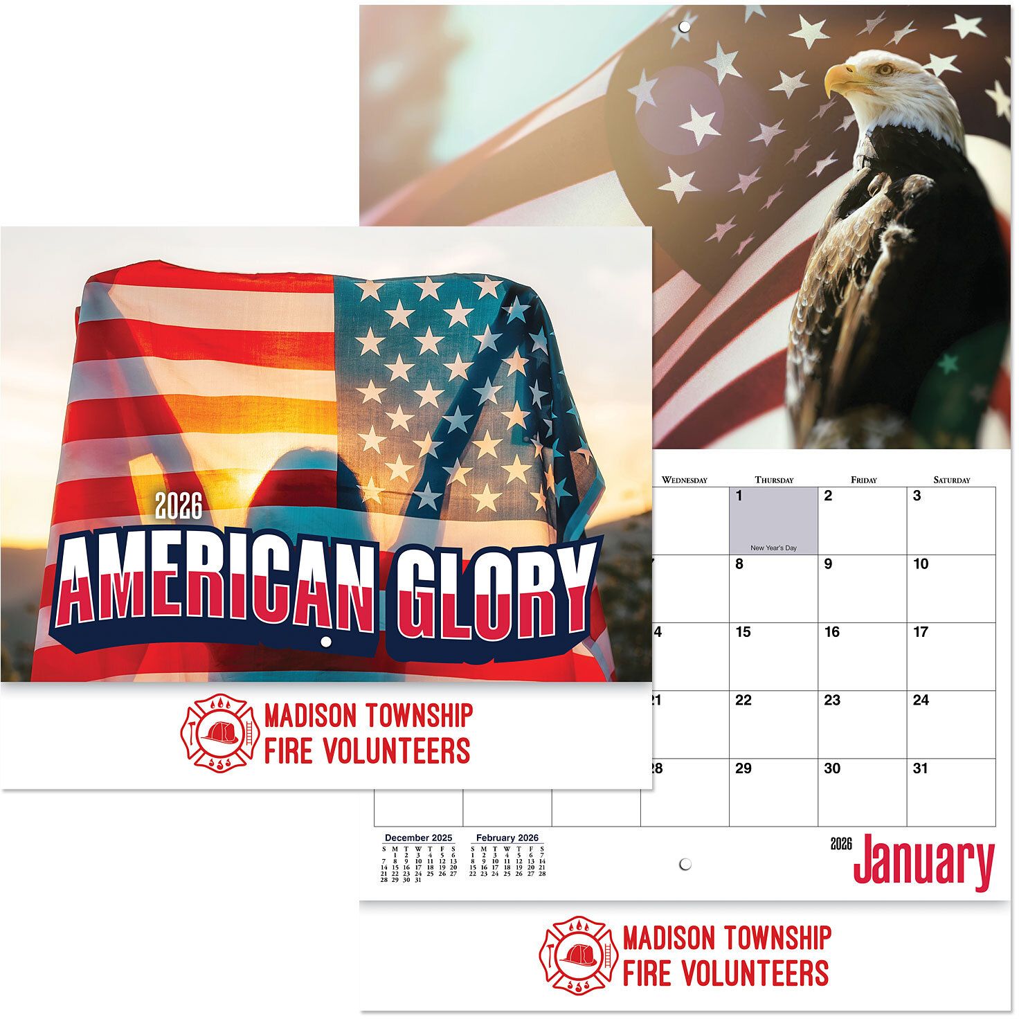 AMERICAN GLORY STAPLED WALL CALENDAR 15