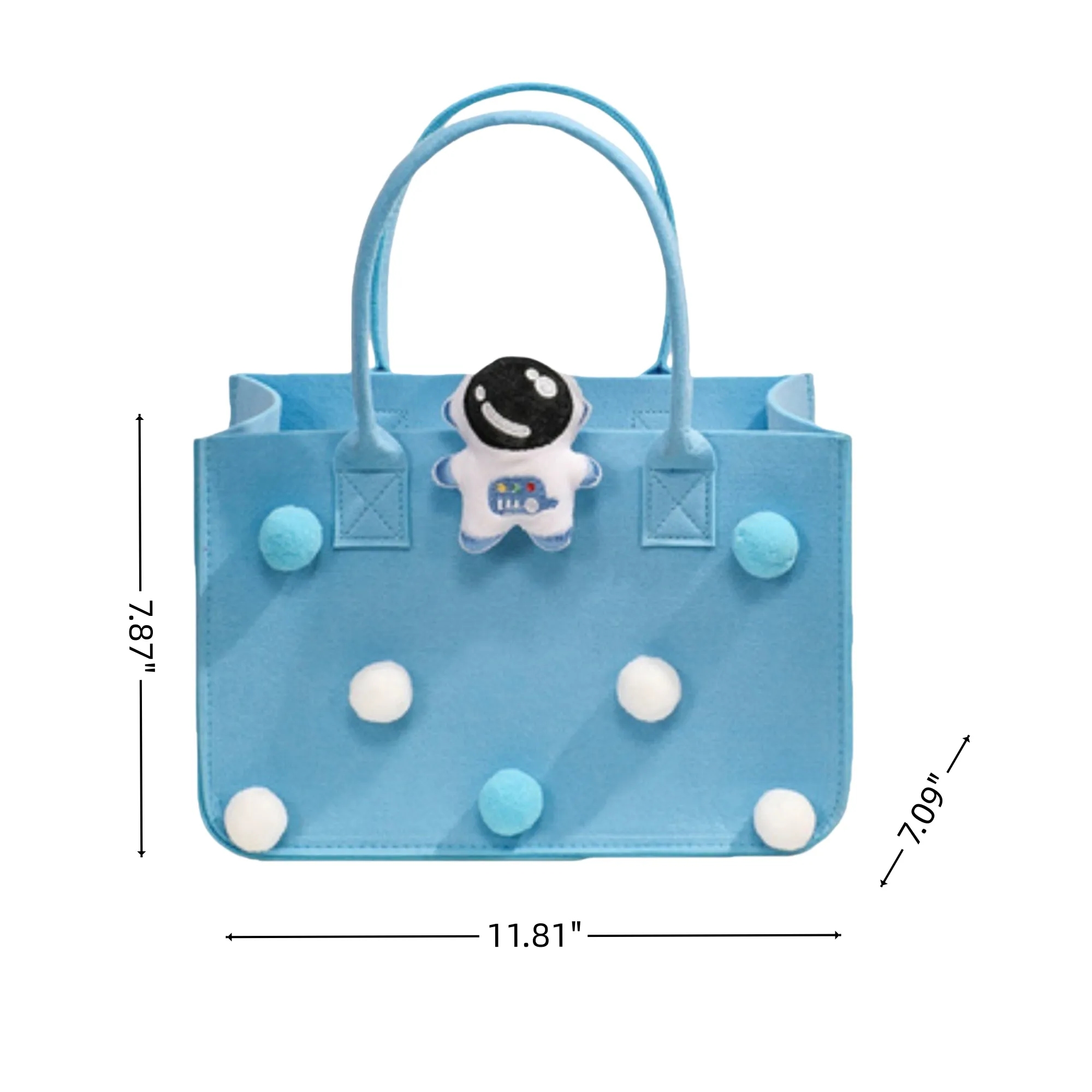 Large Capacity Shopping Tote Felt Bag, custom tote bag with logo imprint 7