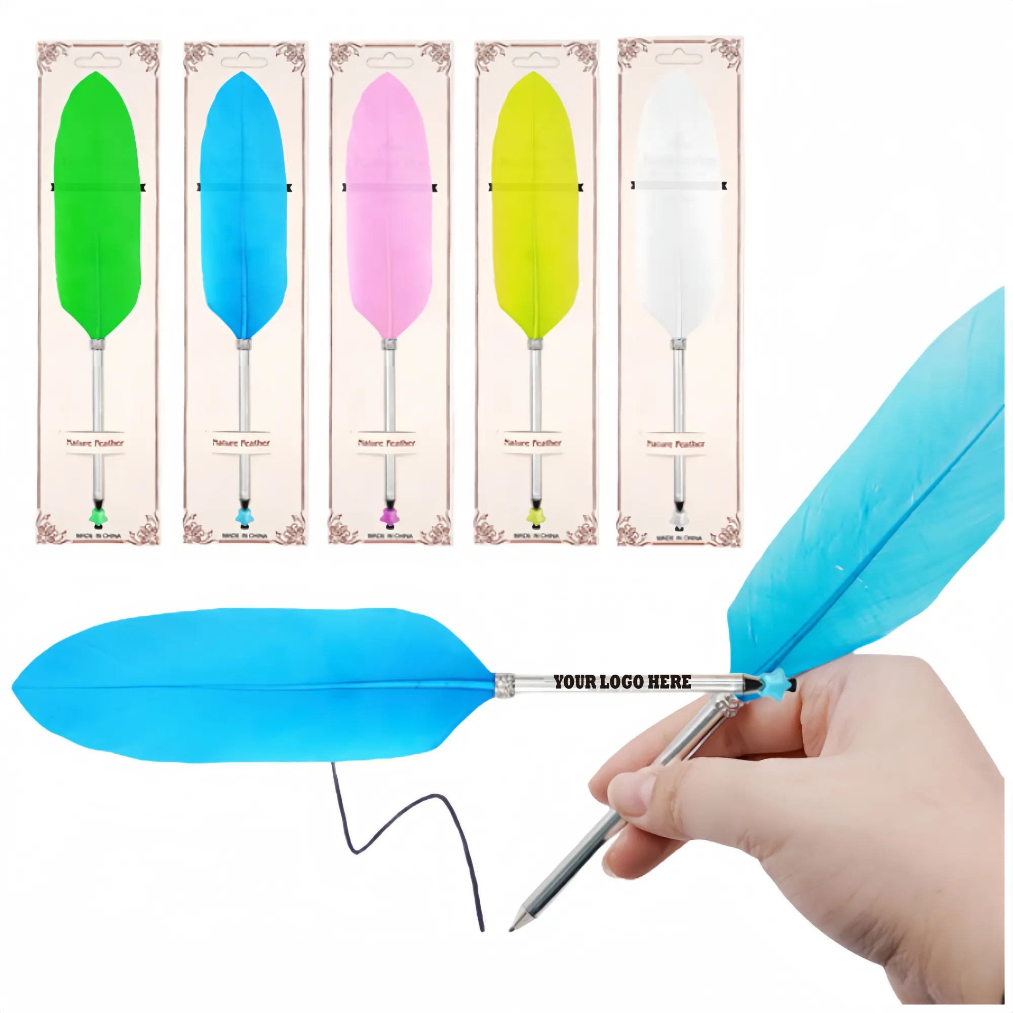 Creative Feather Ballpoint Pen Christmas Gift 1