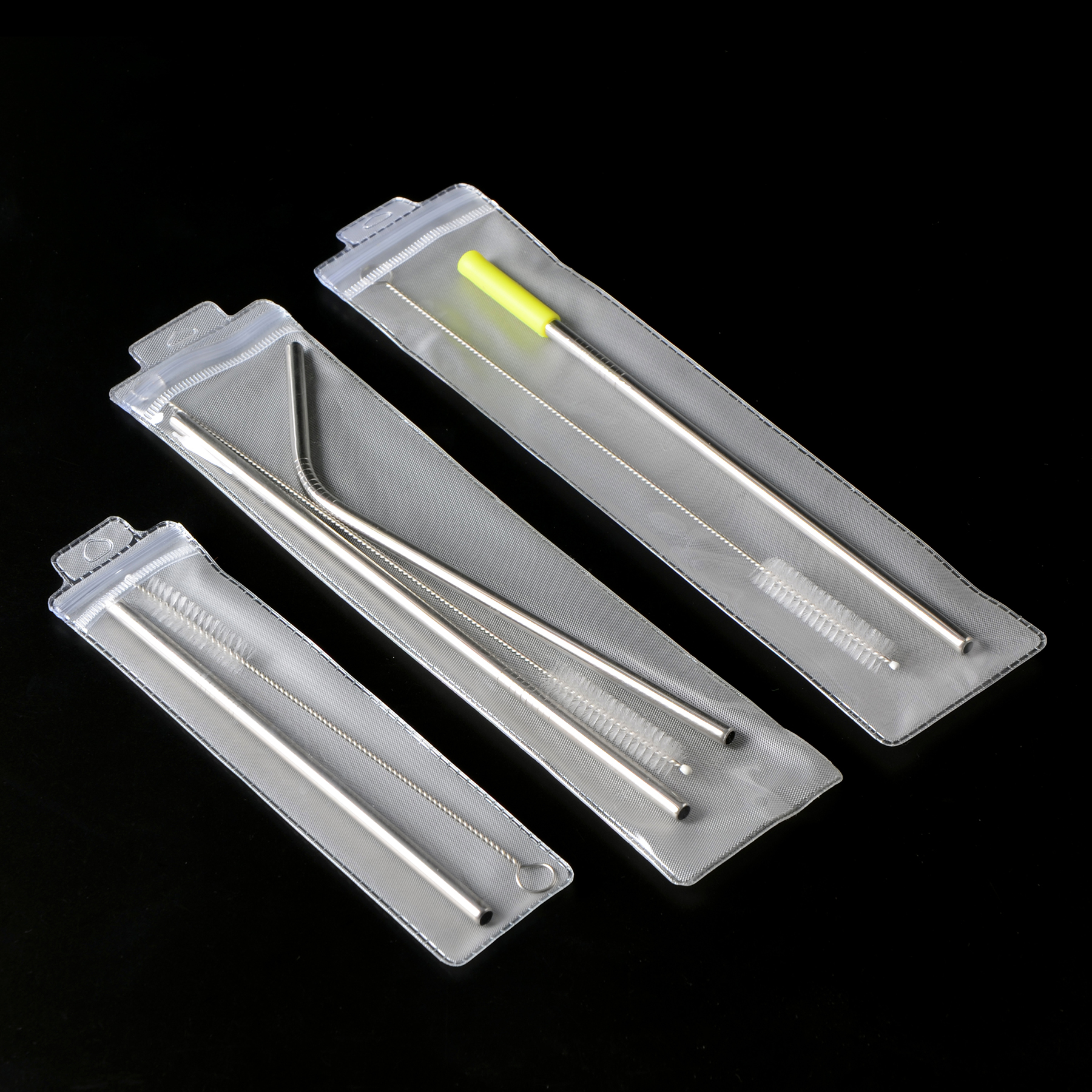 8 1/2"L 1/2"Dia Stainless Steel Straws 1