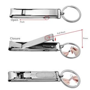 Thin Portable Nail Clipper With Nail File 2