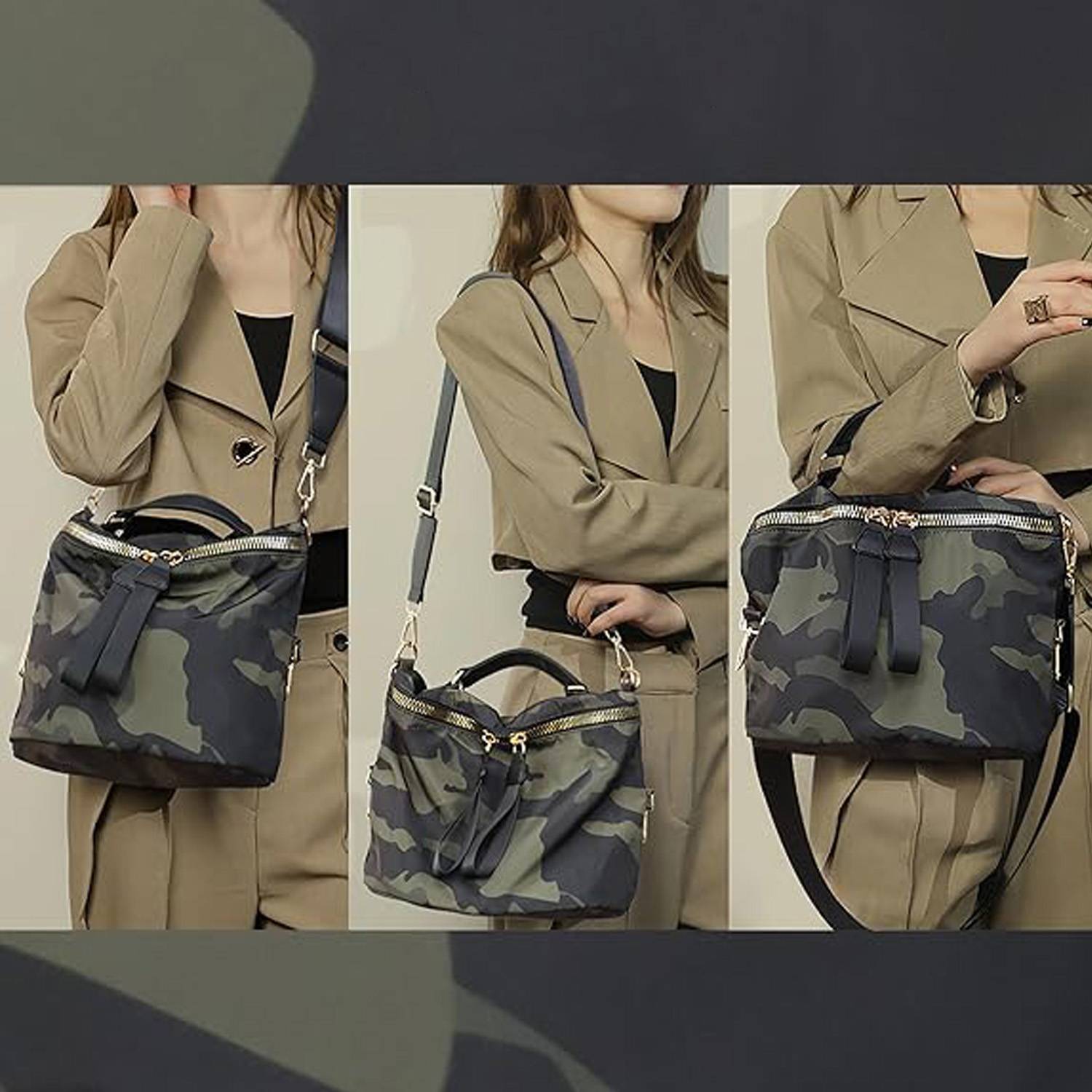 Anti Theft Foldable Nylon Crossbody Handbag 4