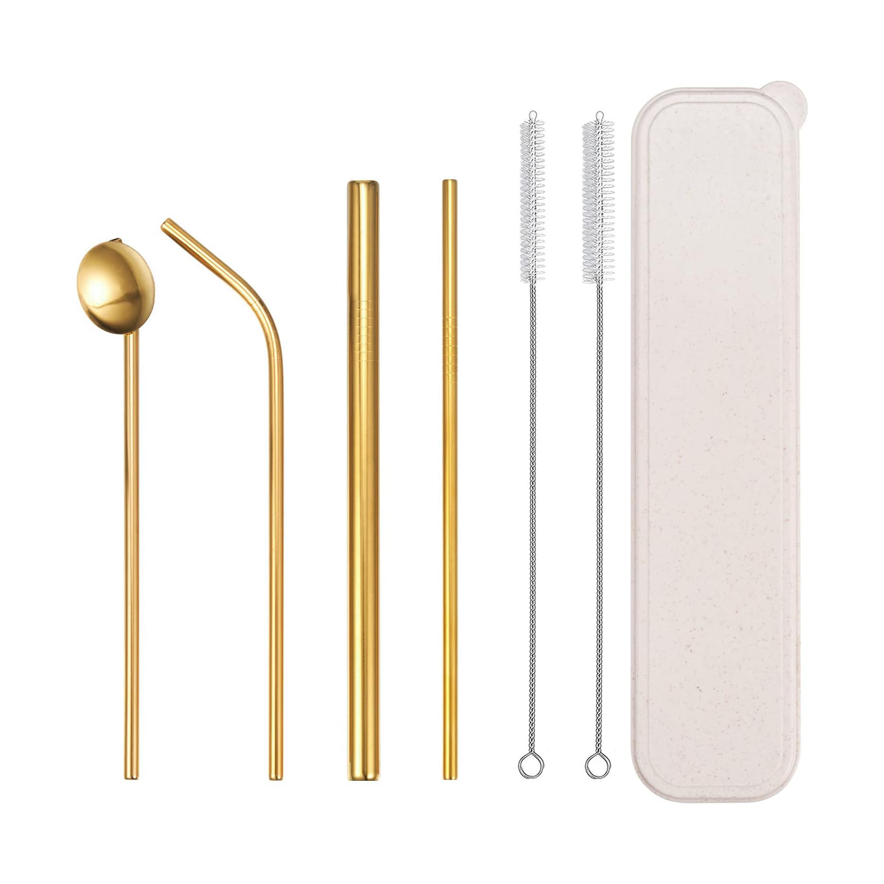 Stainless Steel Straw Set 7