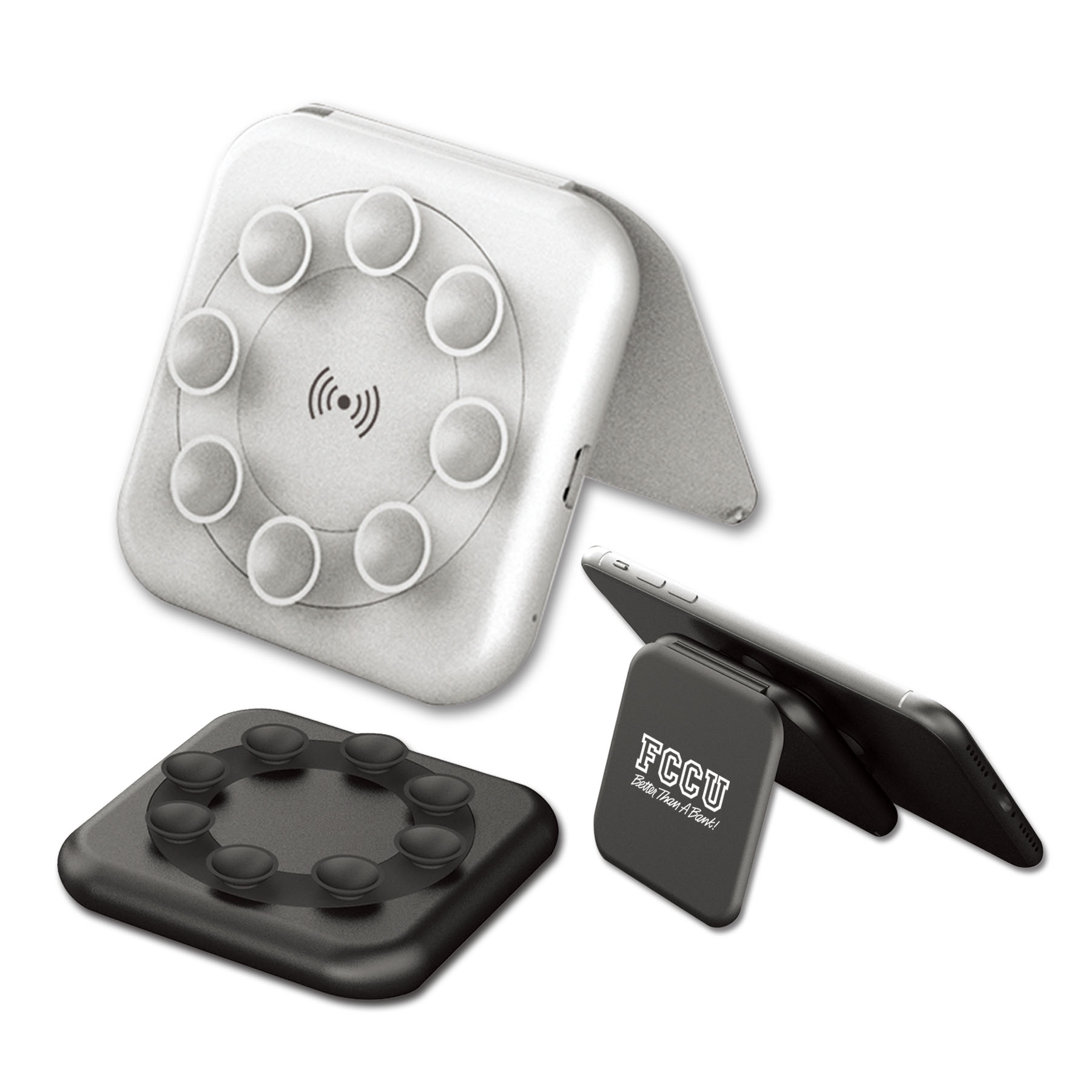 All In One QI Wireless Charger & Phone Stand with Suction 5