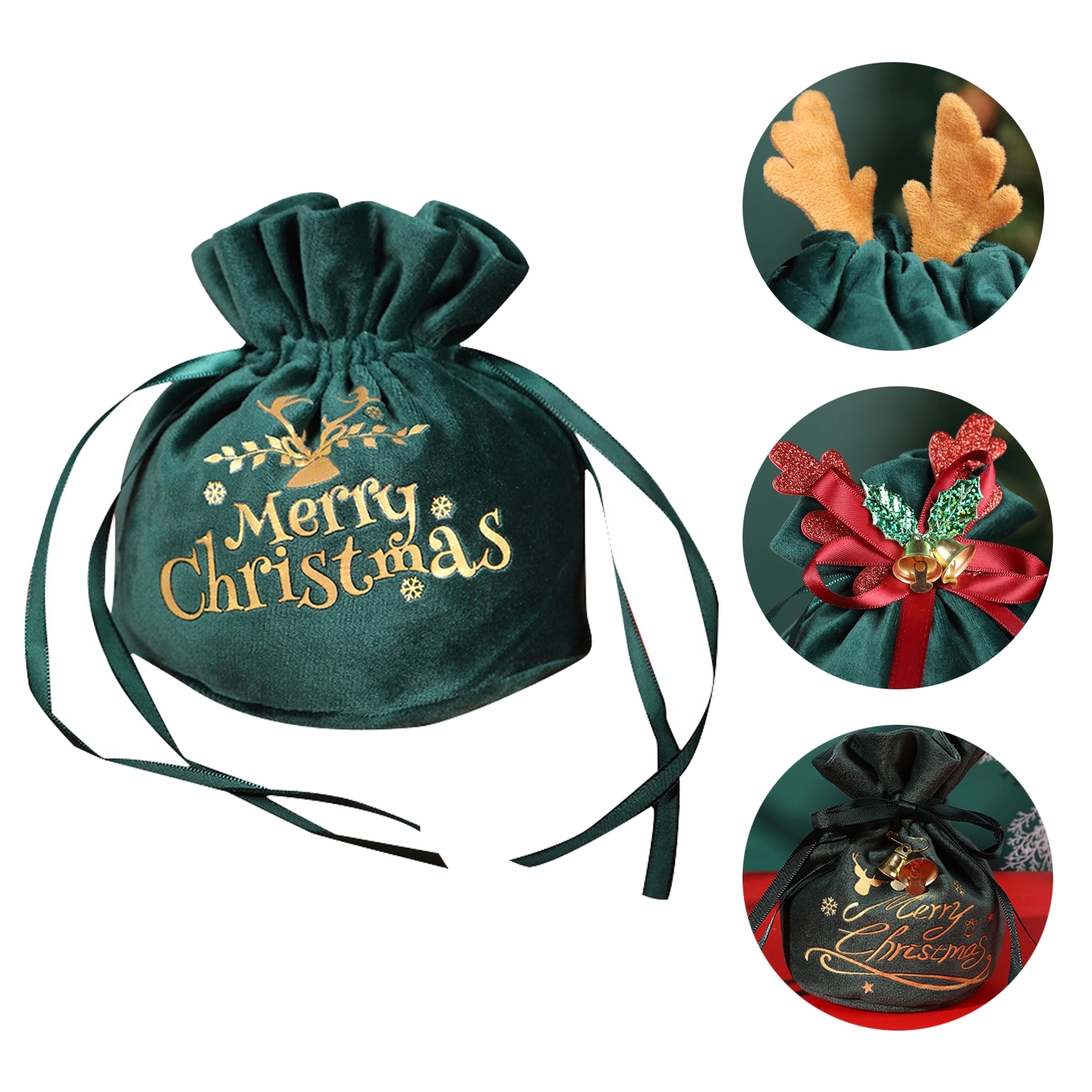 Christmas Eve Apple Velvet Bag 2