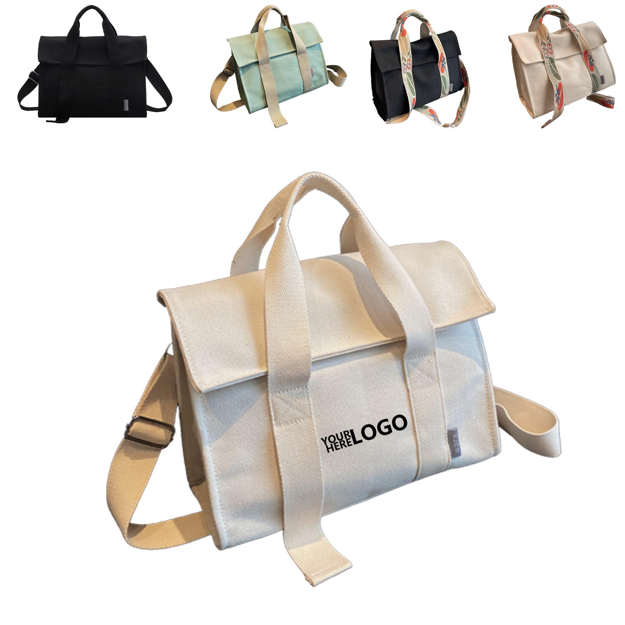 Stylish Canvas Carryall Bag, custom tote bag with logo imprint 4