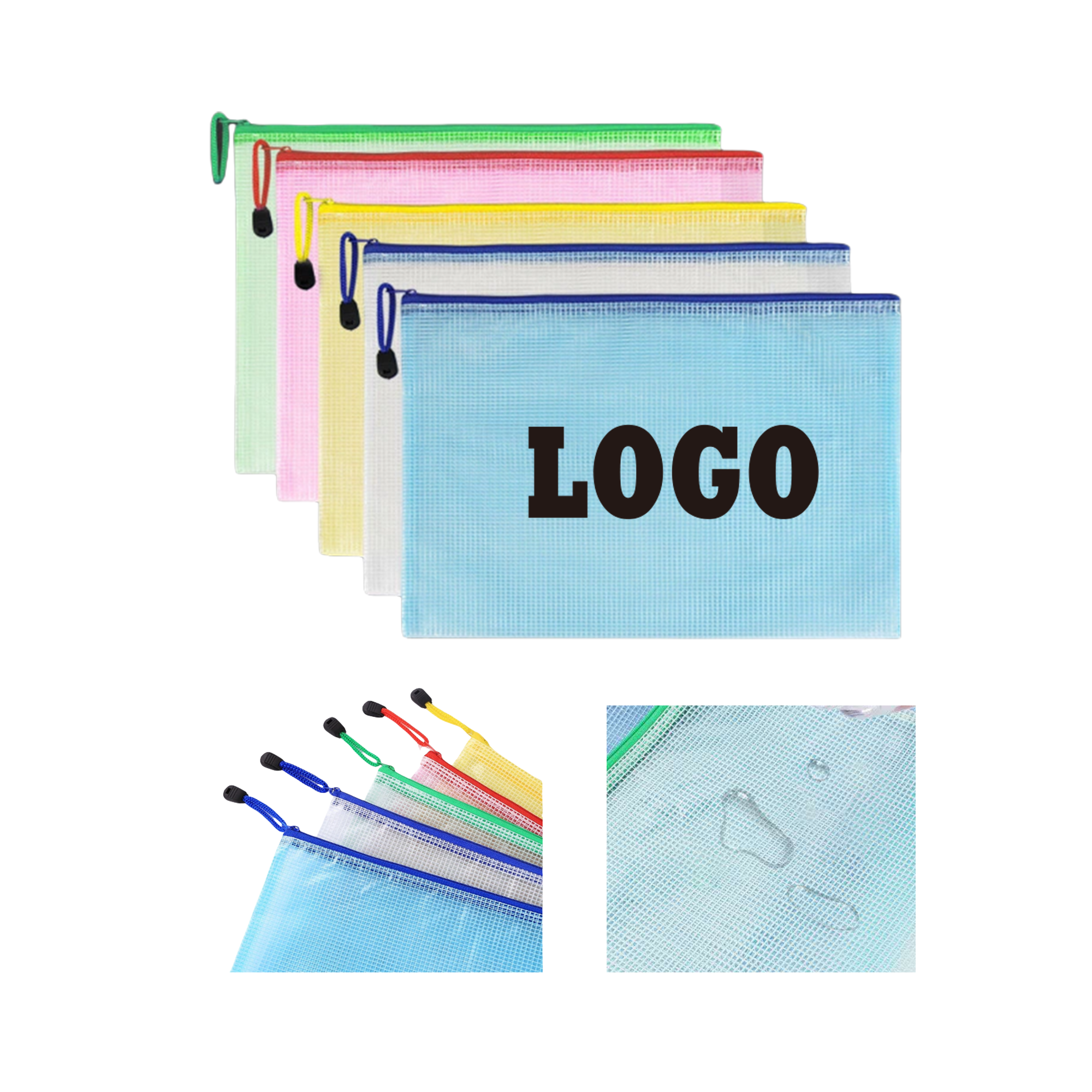 Waterproof Zipper File Bag For Documents MOQ100 1