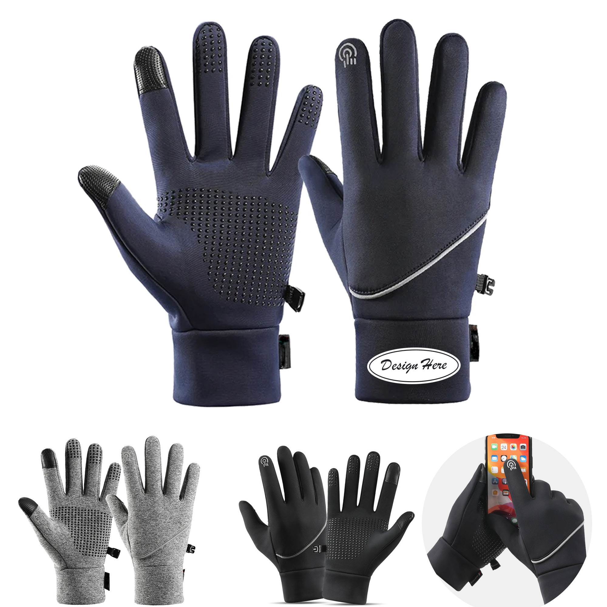 Windproof Water-Resistant Thermal Touch Screen Gloves 2