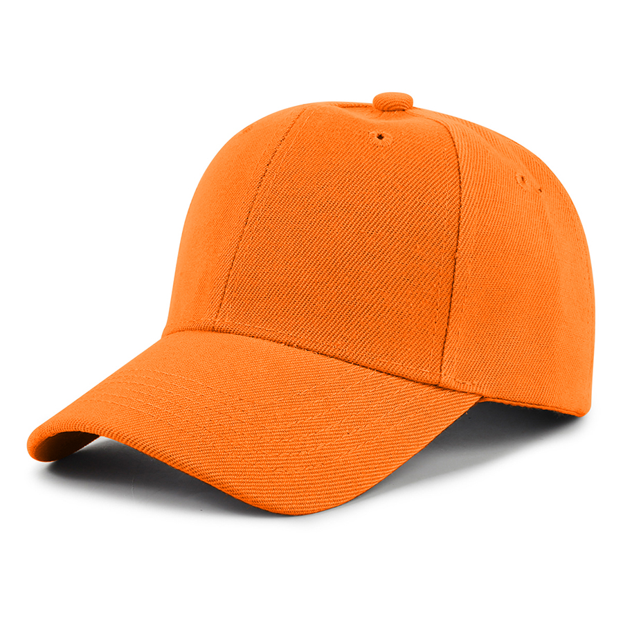 Kids' Stock Solid Color Polyester 6-Panel Cap 21