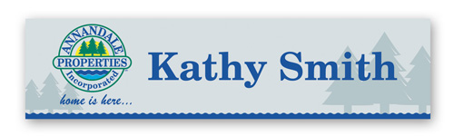 Nameplate w/Square Corners (8"x2") Rectangle