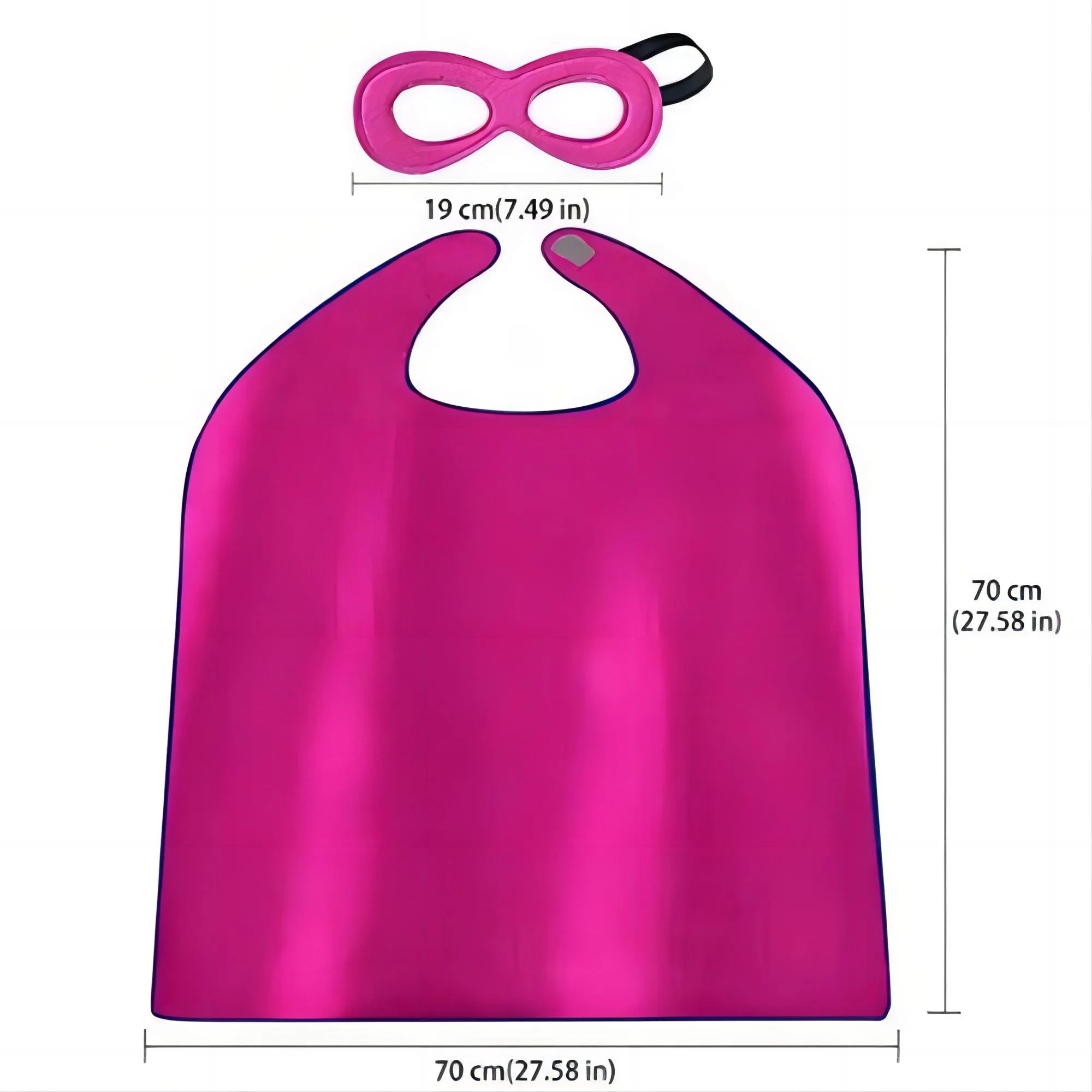 21 1/2"x21 1/2" Party Cape Set With Mask 3