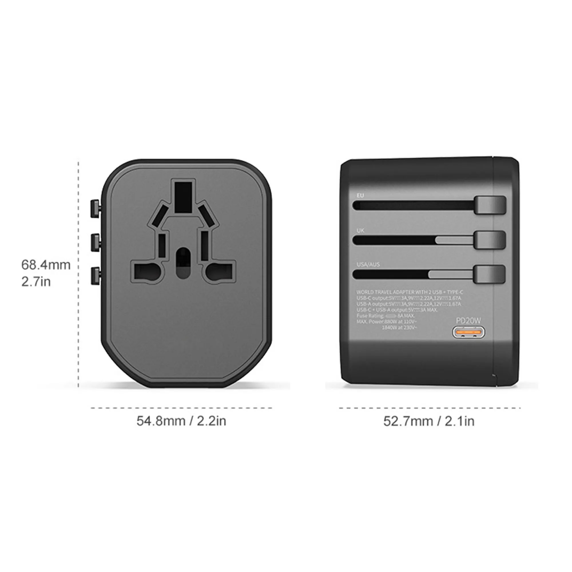 PD Fast Charging 30W Travel Multifunction Adapters 4