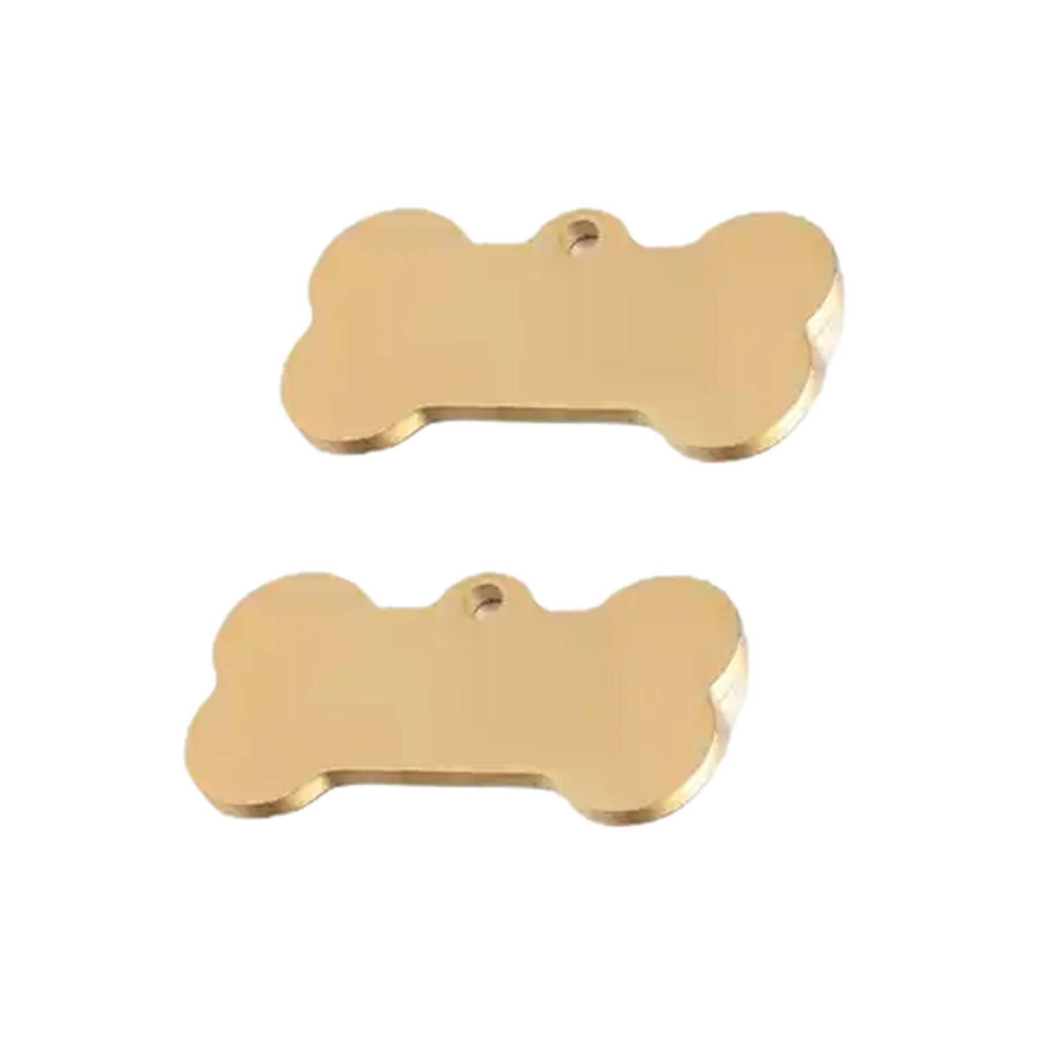 Bone Shaped Brass Pet Tag 1