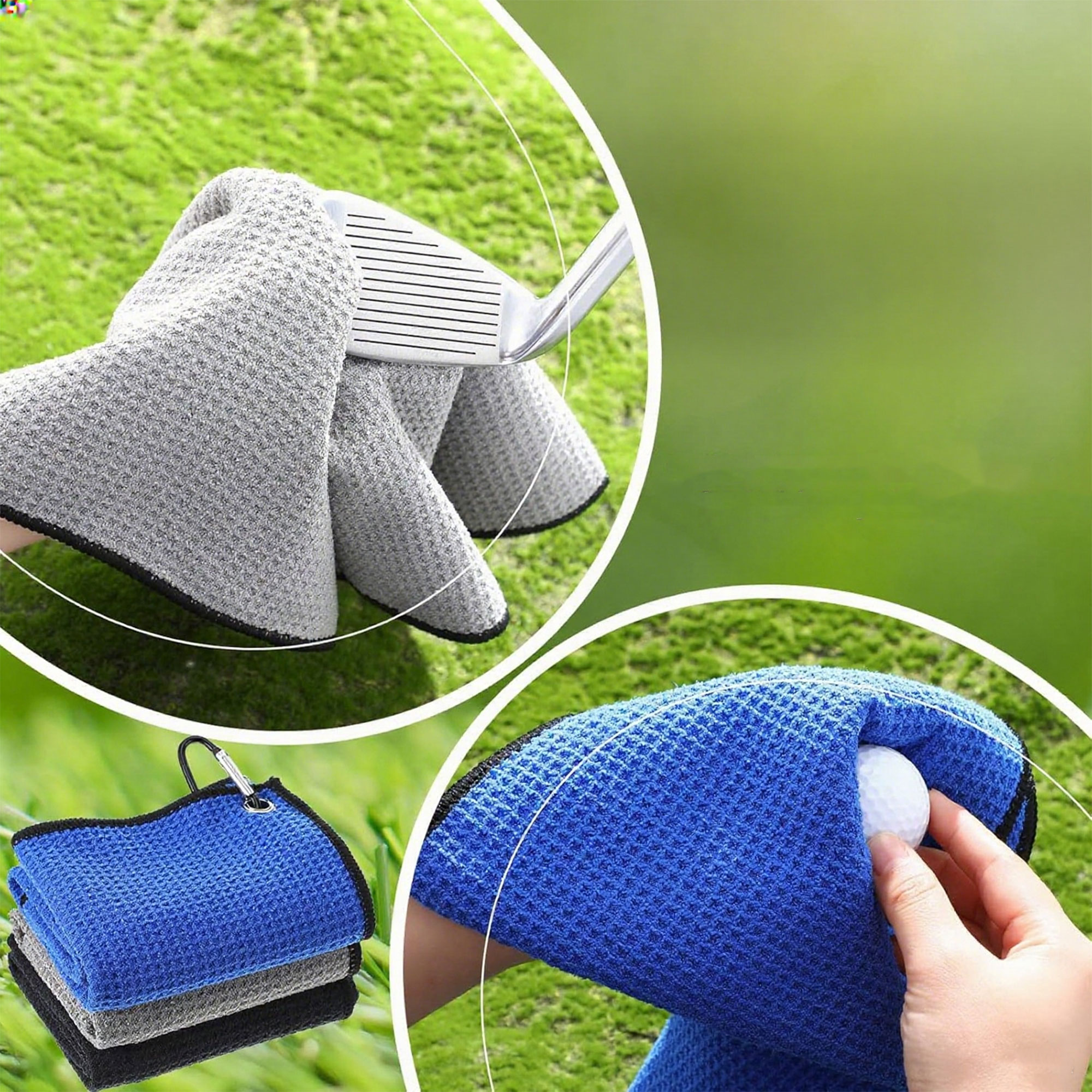 Microfiber Fabric Towel Bag with Clip 2