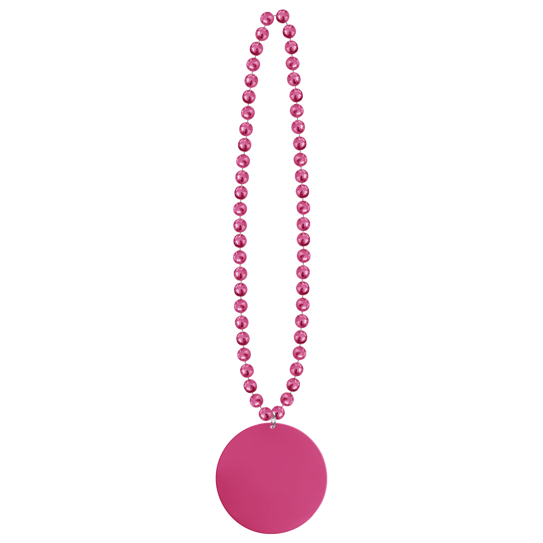 2 1/2'' Plastic Medallion Beads Necklace 10