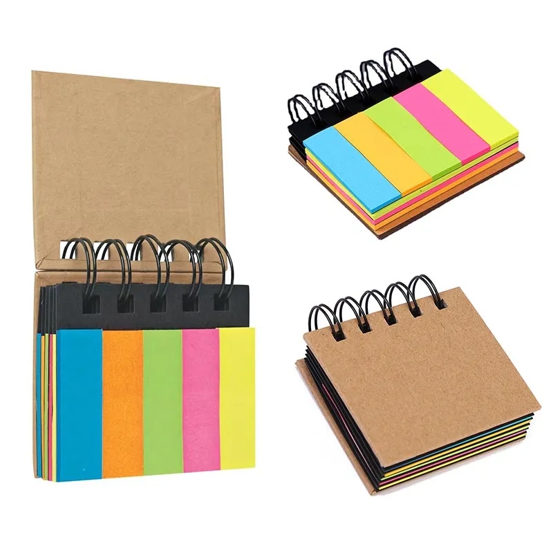 Kraft Paper Sticky Note Spiral Notebook 3