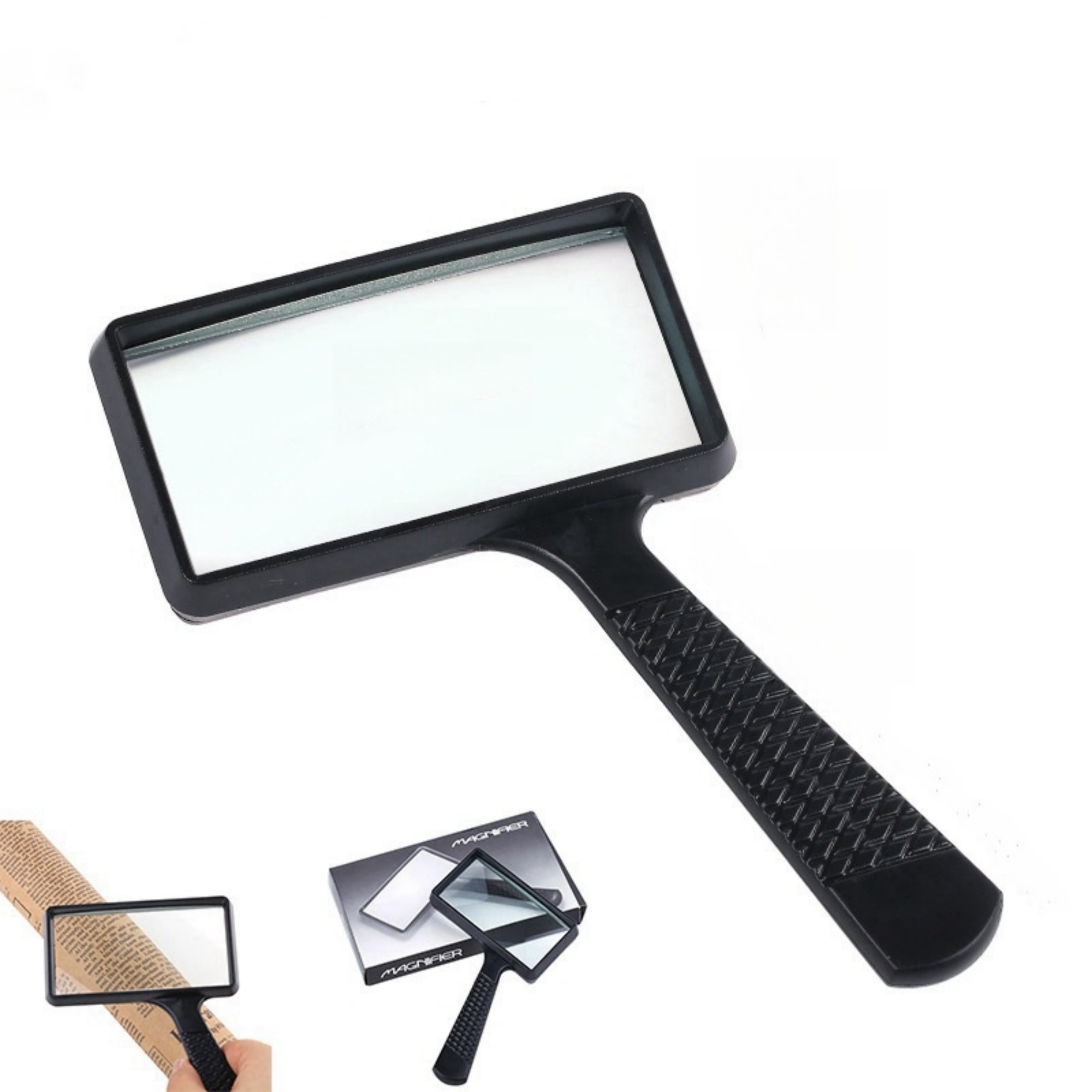 3X Rectangular Handheld Magnifying Glass 4