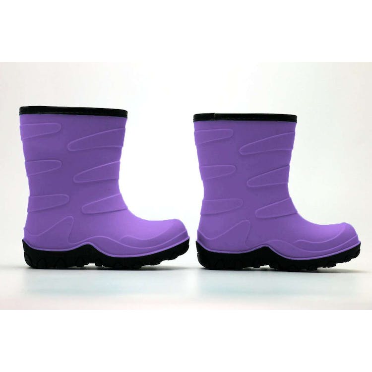 Women's Rubber Boots - Purple Sherpa Lined 2