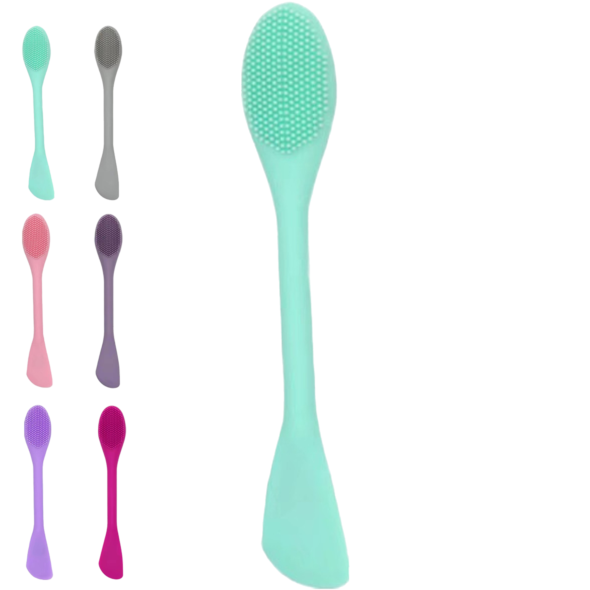 Dual Head Silicone Face Mask Brush Tool for Smooth Application 8