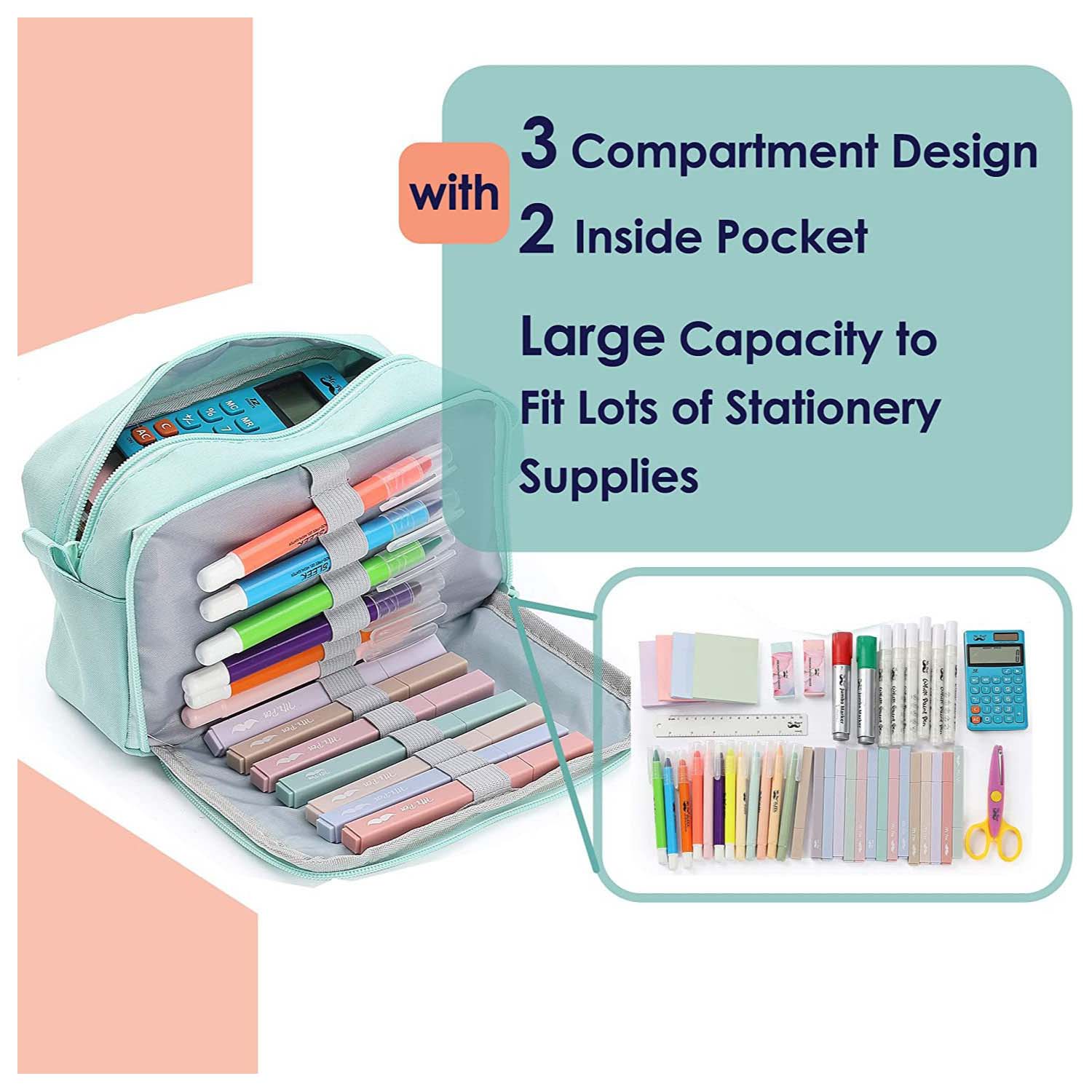 High Capacity Pencil Case 3