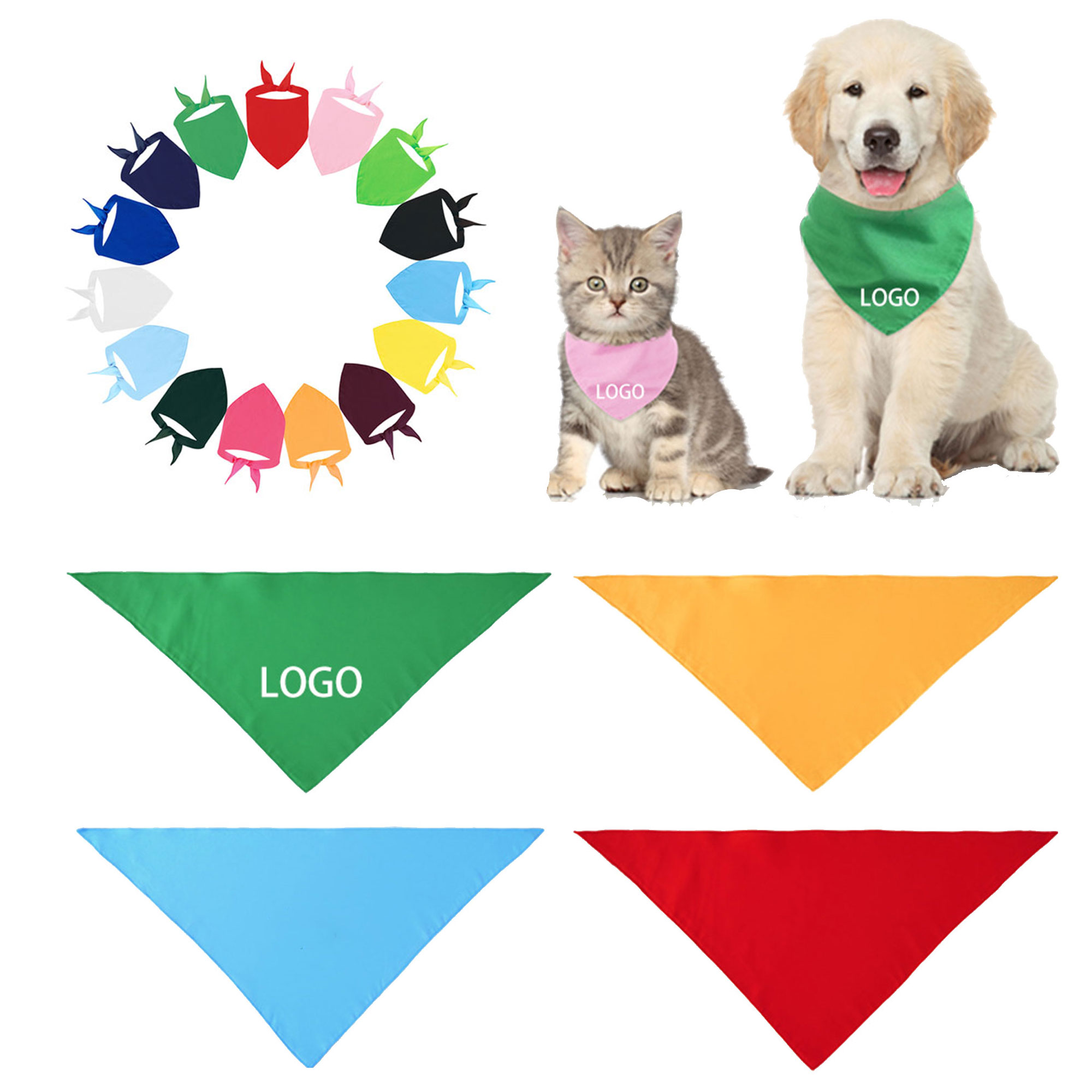 Large Pet Bandana Dog Cat Bib Scarf 2