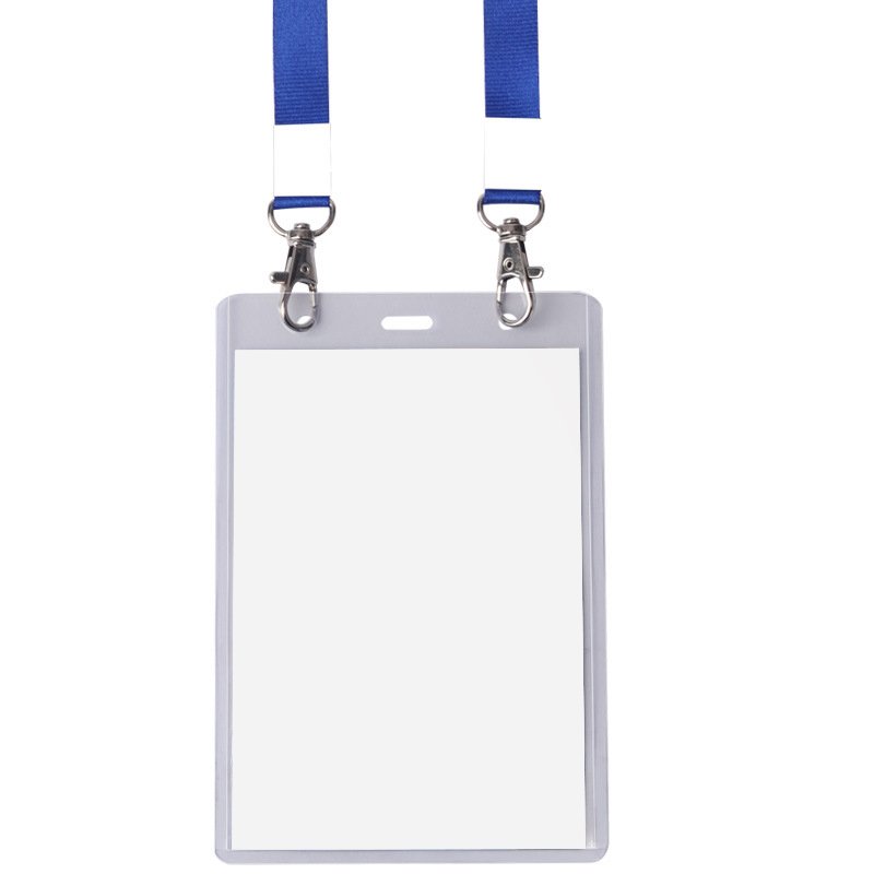 Double Hook Enlarged Transparent ID Card Badge Holder with Lanyard 6