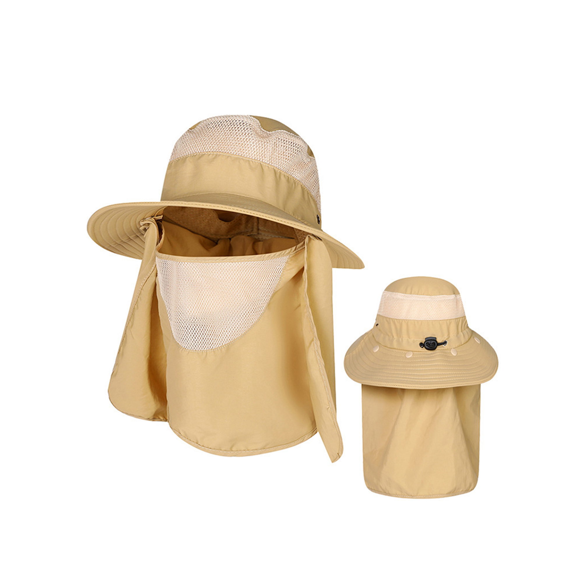 Wide Brim Sun Protection Fishing Hat With Neck Flap 4