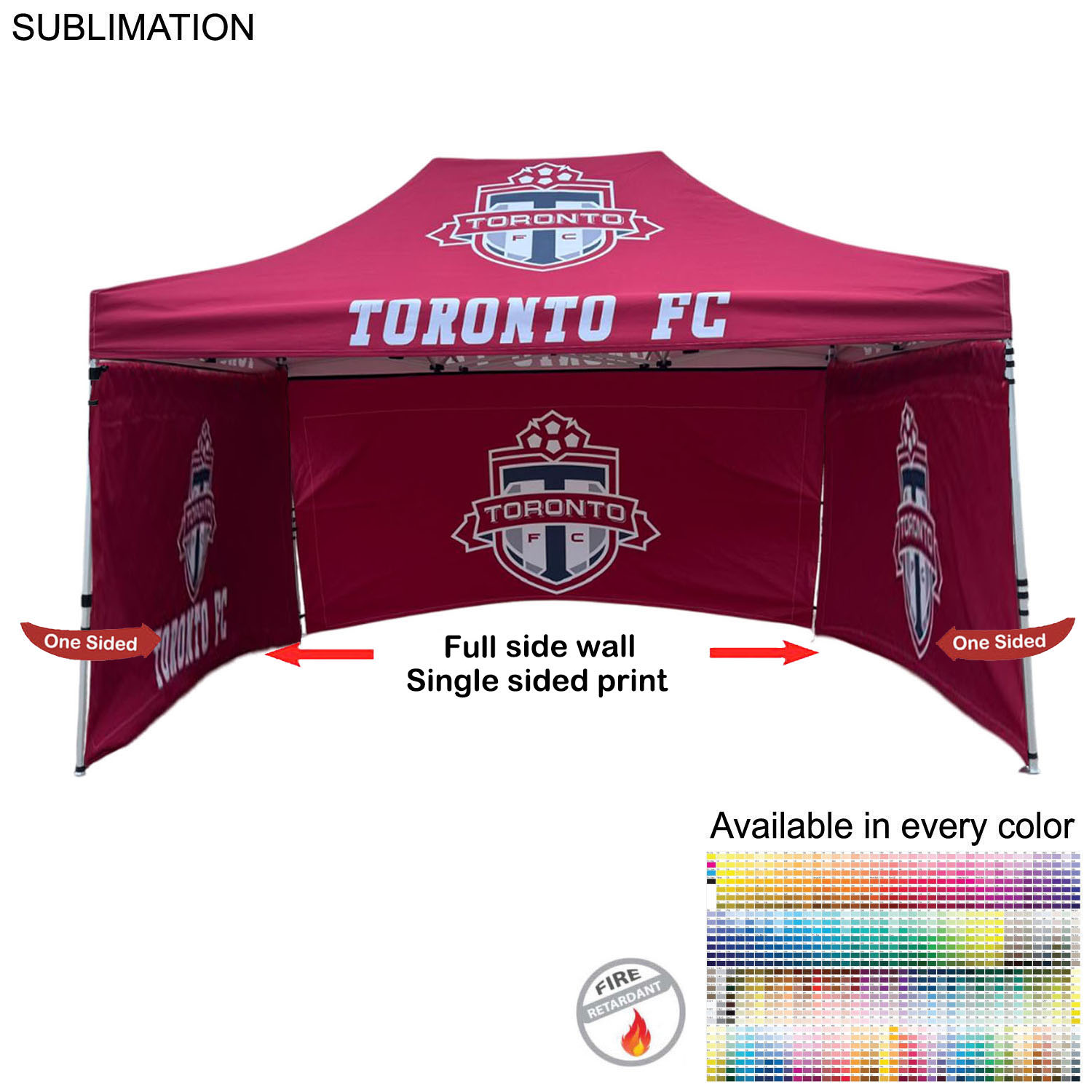 Full Side Wall for 10x15 Tent Kit, Sublimated, Single Sided Print 4