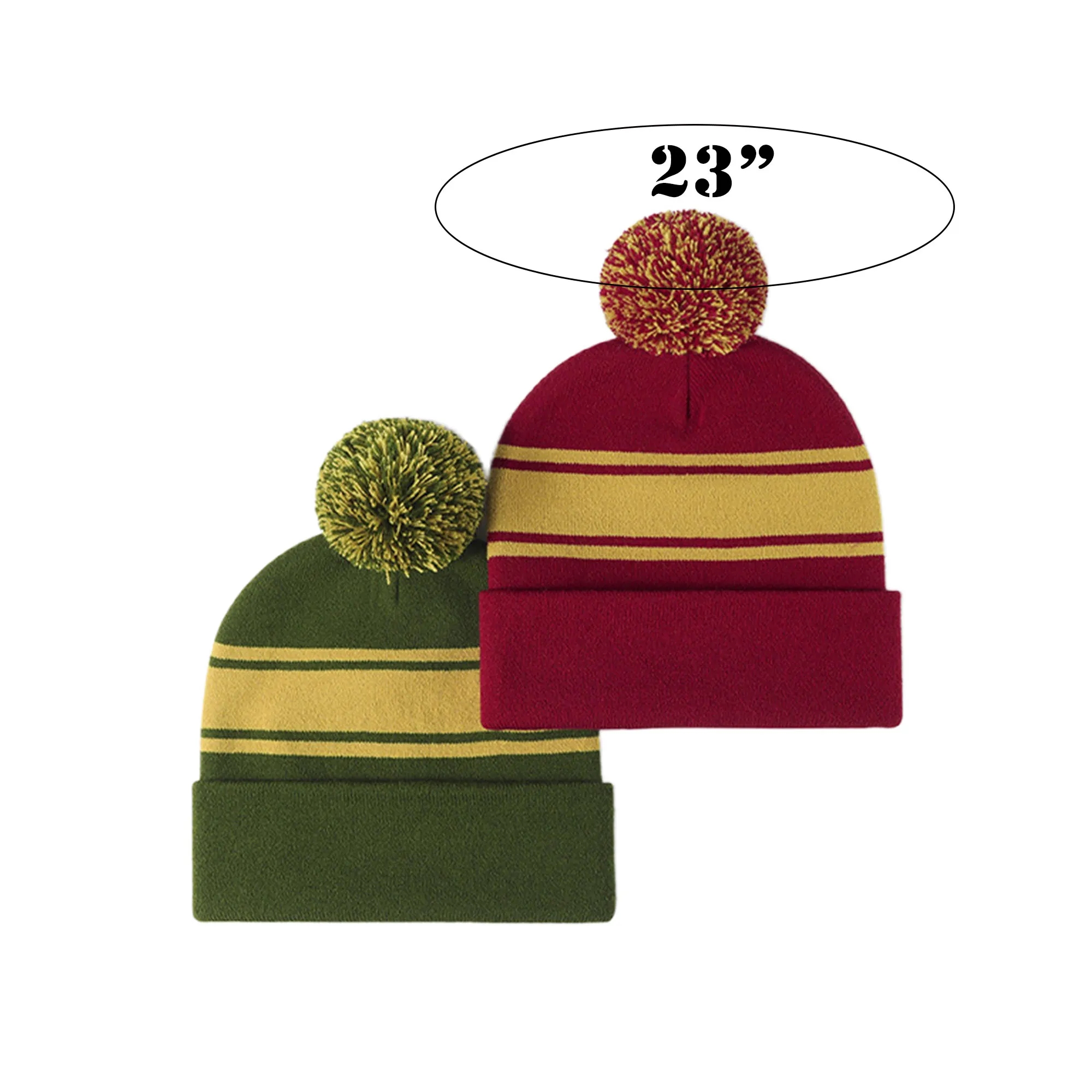 MOQ100 Knitted Beanie Cap With Hairball 1