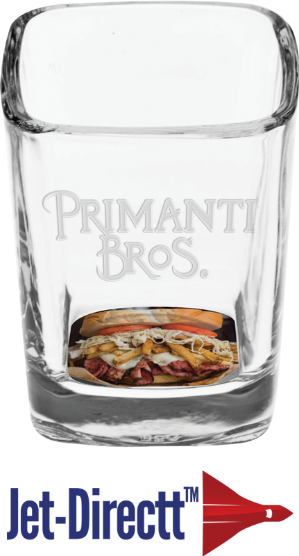 2.25 oz. Square Shot Glass - Deep Etched 15