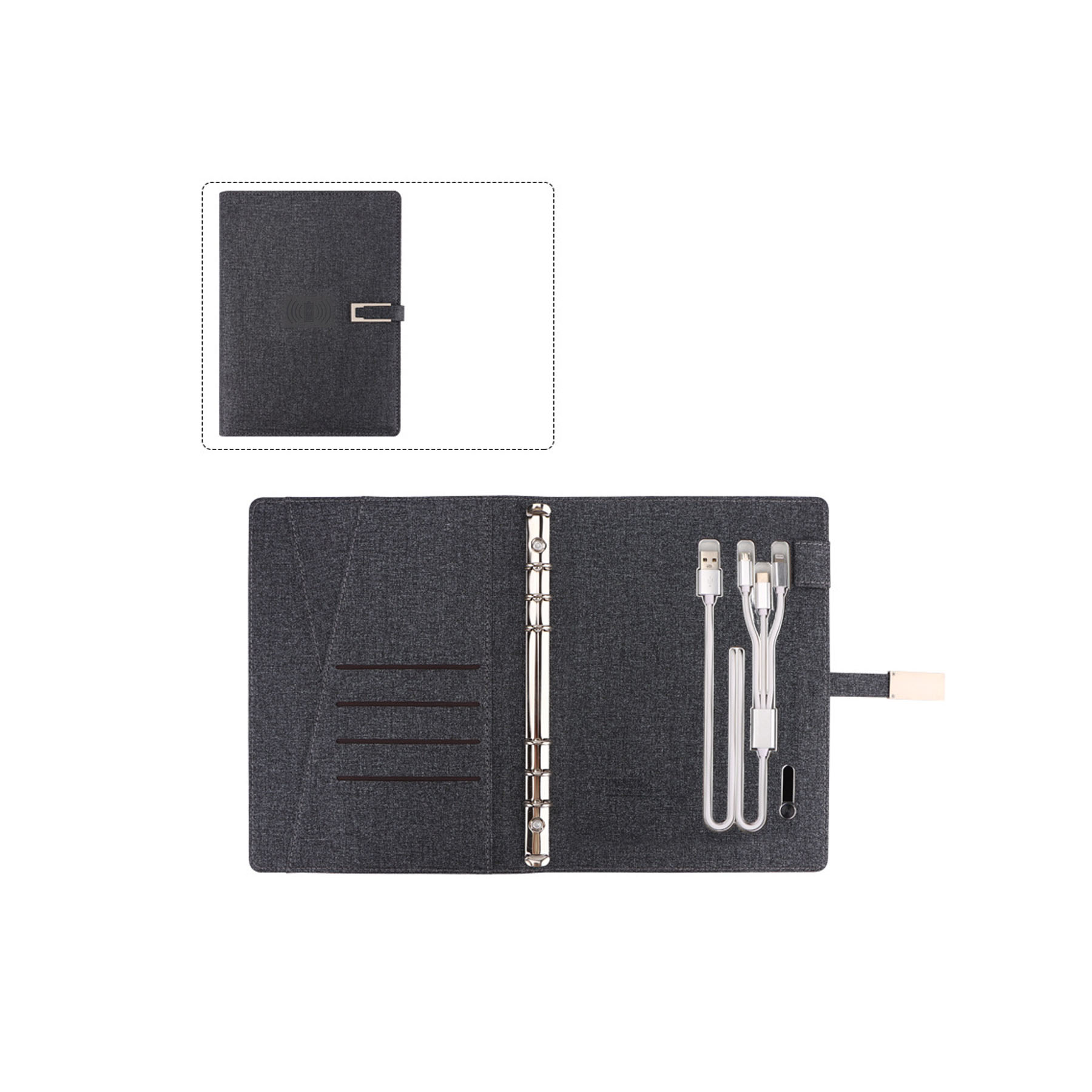 A5 Notepad Power Bank with Wireless Charger 1