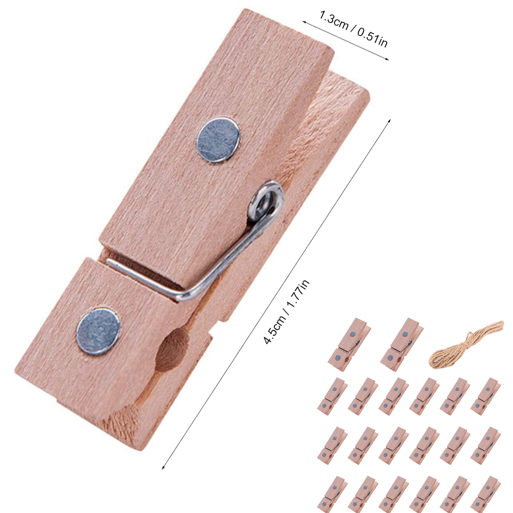Wooden Refrigerator Magnet Clip 2