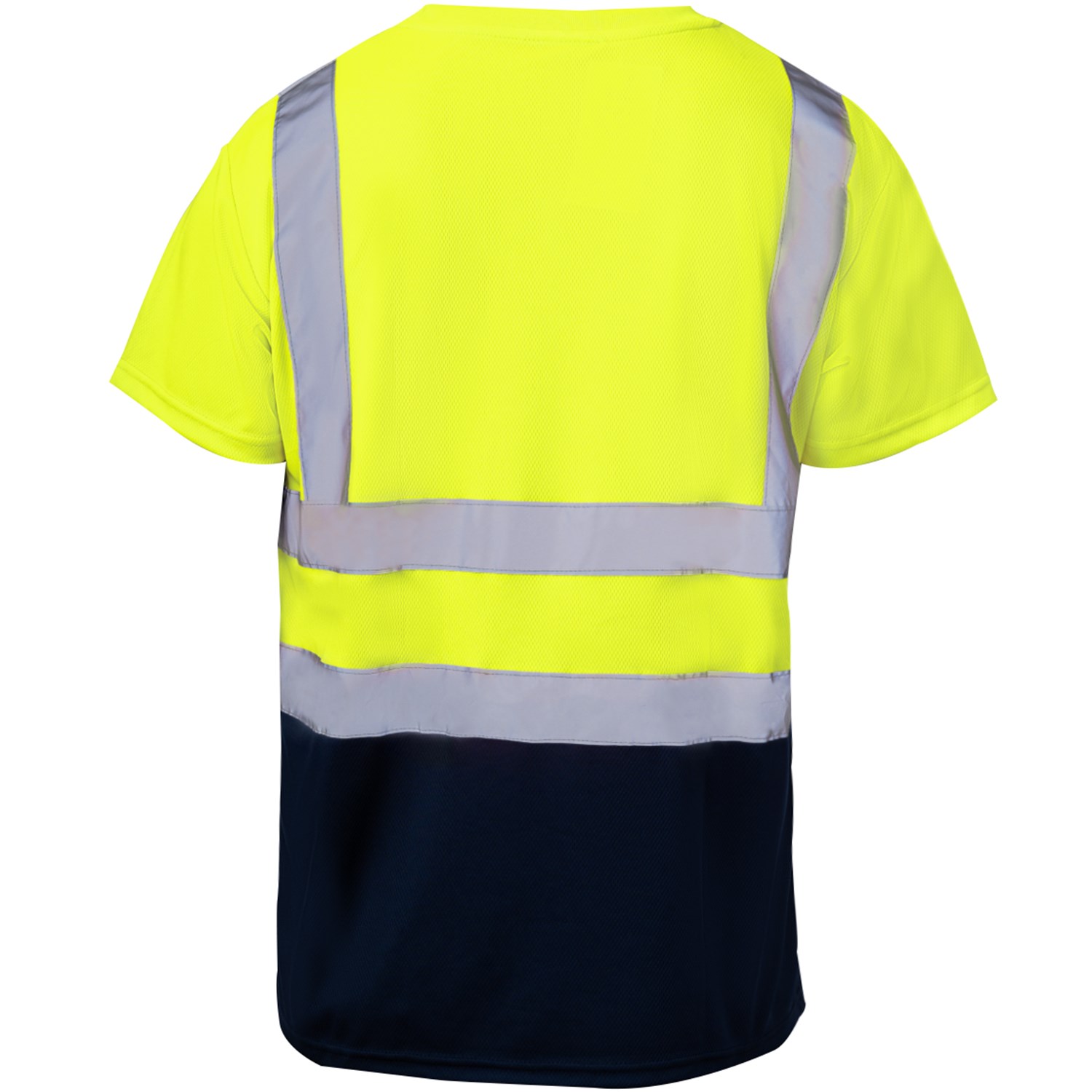3.8 oz. Polyester Class 2 Color Block Reflective Tape Safety T-Shirt 5