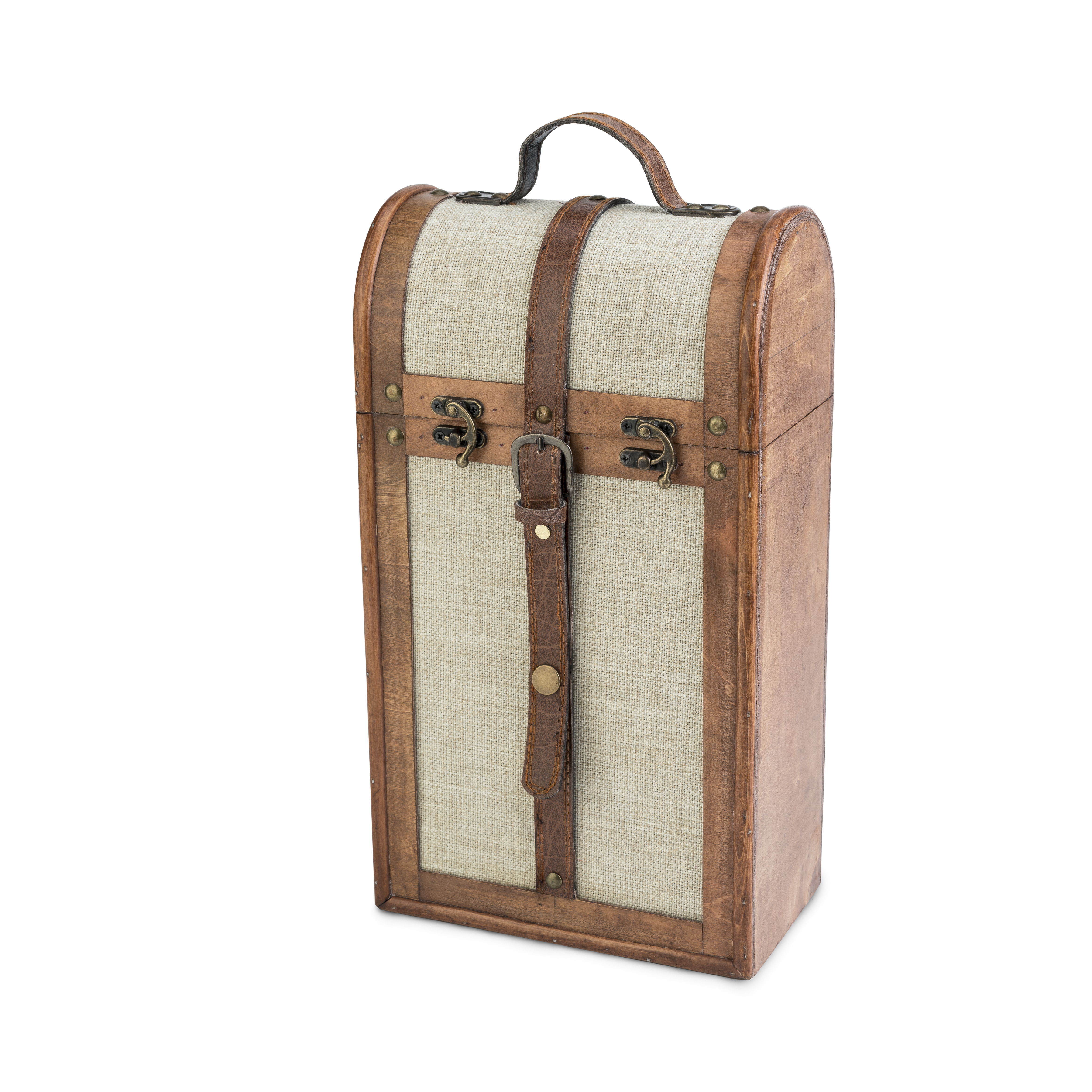 Twine Living® 2-Bottle Vintage Trunk Wine Box 7