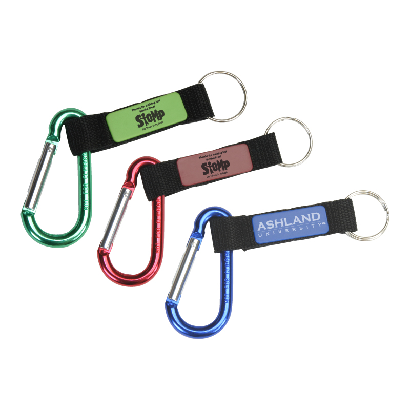 Clearance Item! Anodized Carabiner w/Tag Keyring 1