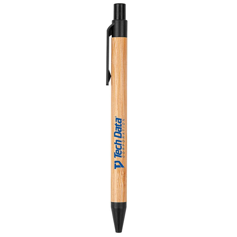 The Albury Bamboo Wheat Straw Click-Action Ballpoint Pen - Black 1