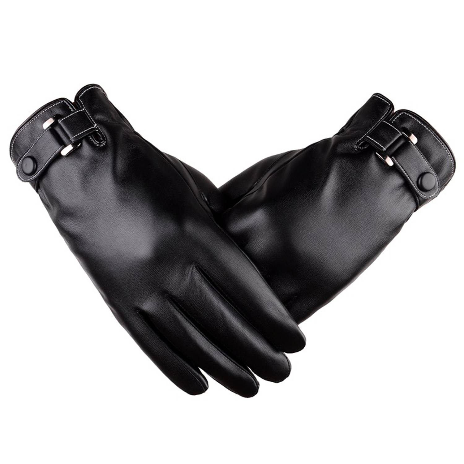 PU Leather Winter Touch Screen Cycling Gloves 5