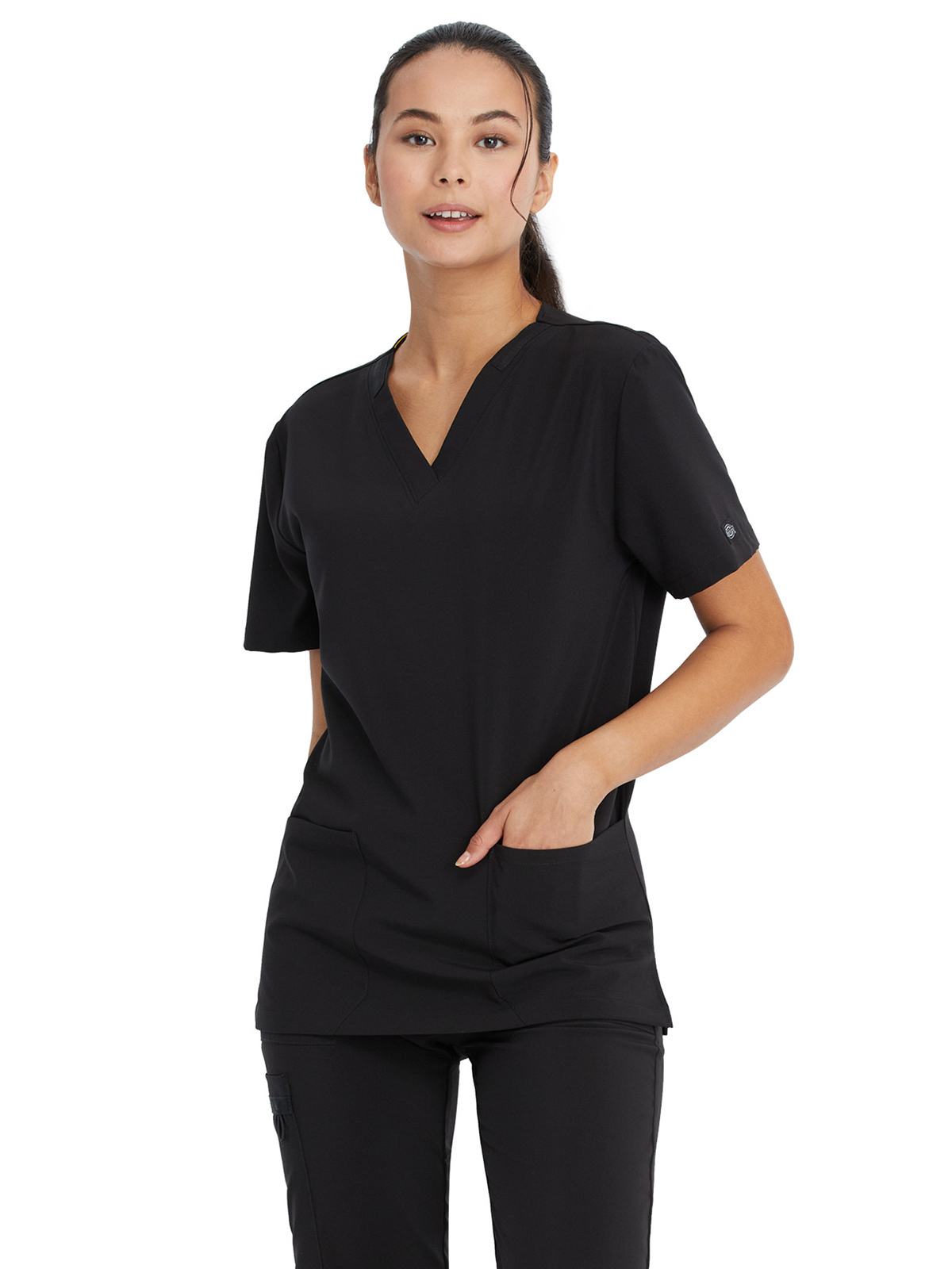 EDS Essentials Unisex 2-Pocket V-Neck Top