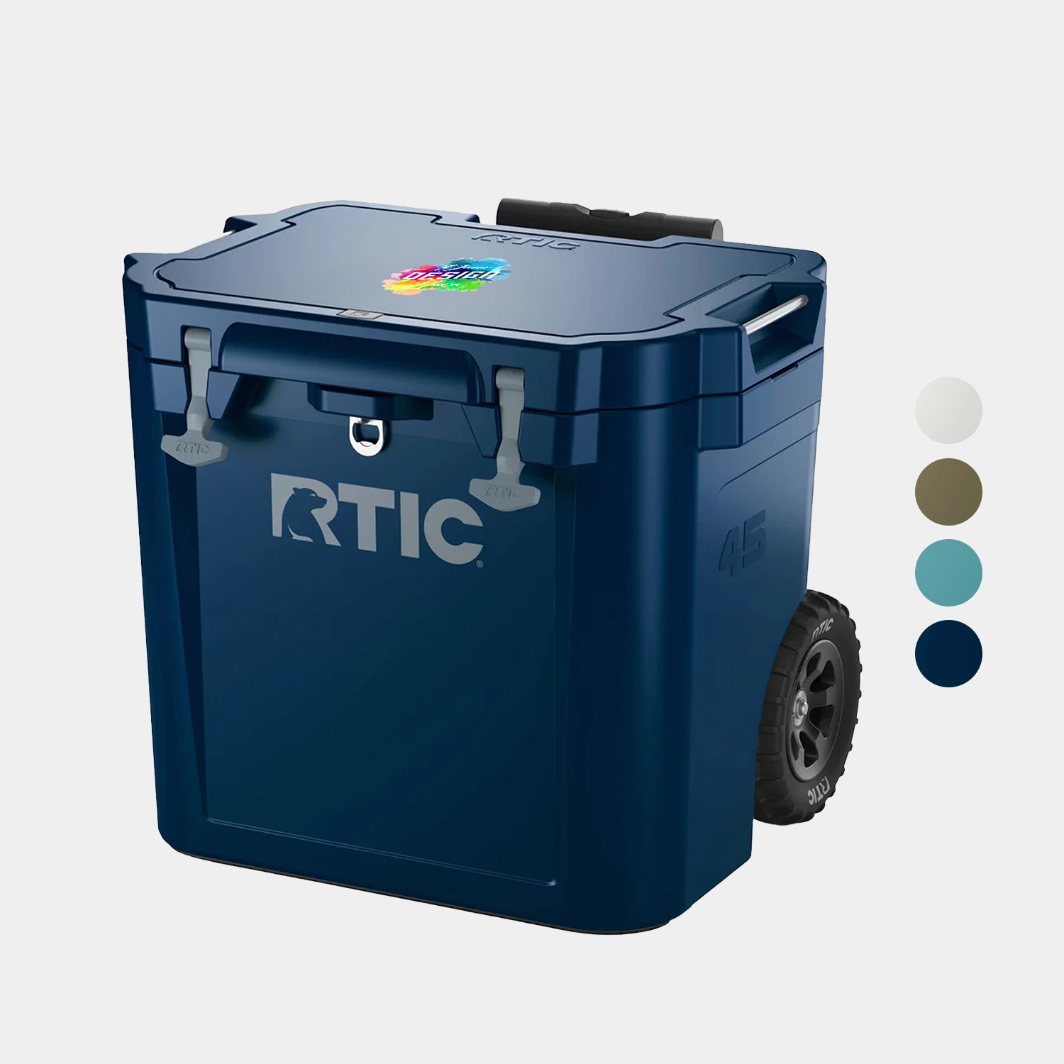 45 QT RTIC® Insulated Ultra-Tough Wheeled Cooler Ice Chest (23"x20.75") 5