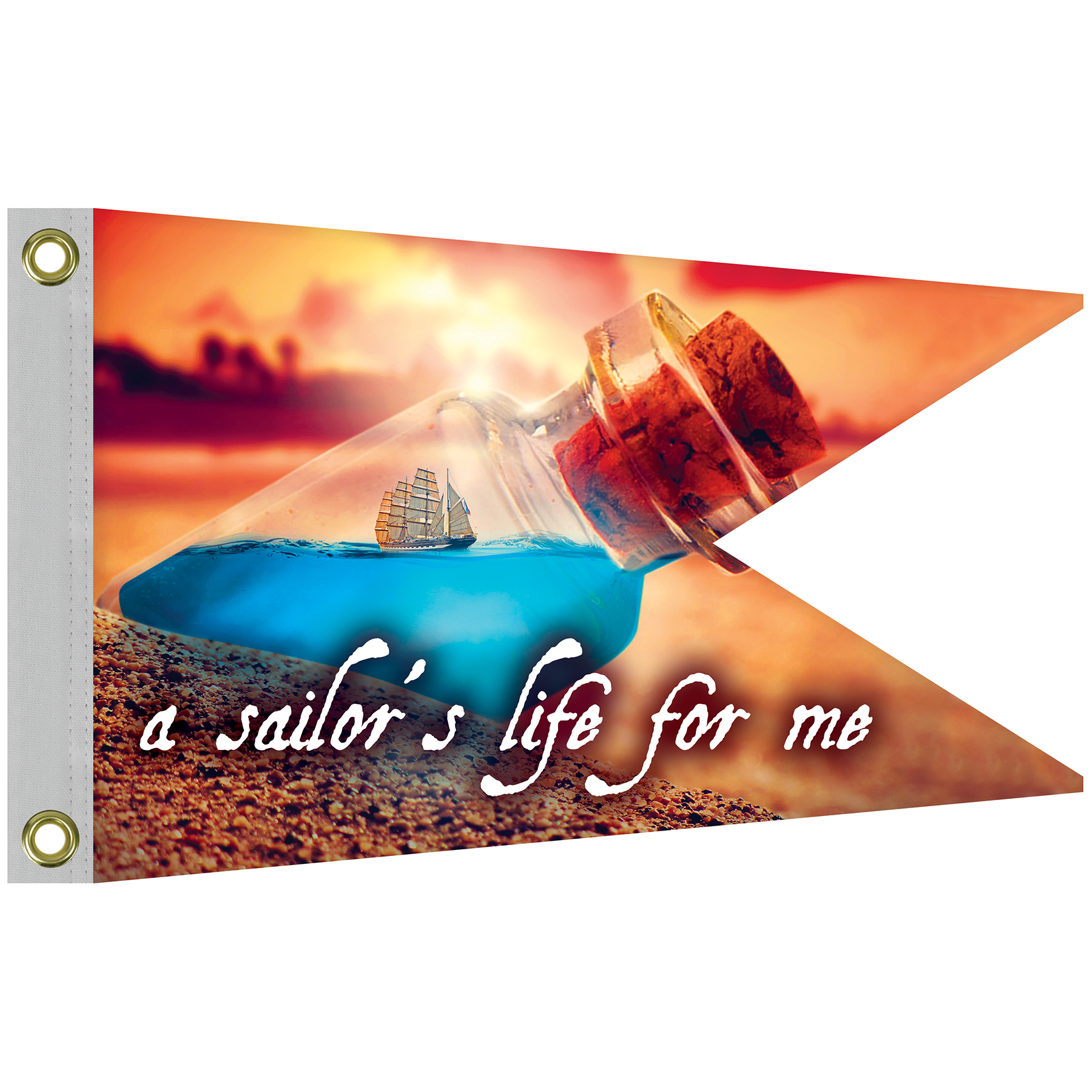 Single Reverse Knitted Polyester Swallowtail Boat Flag (12"x18") 4