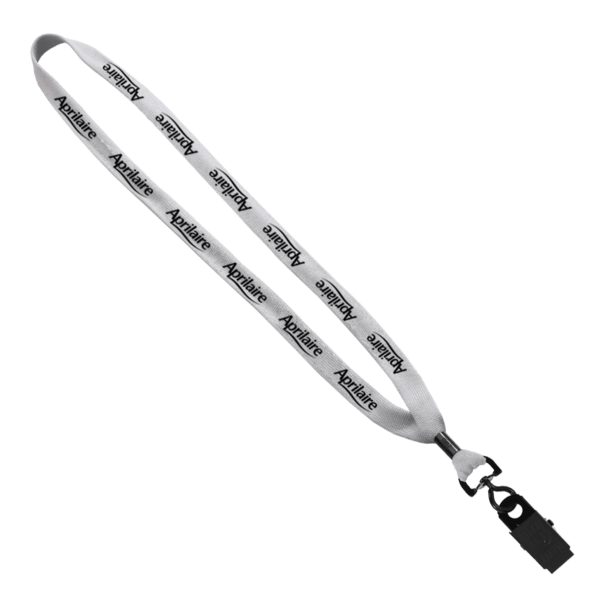 5/8" Polyester Shoelace Lanyard with Metal Crimp & Split-Ring 234