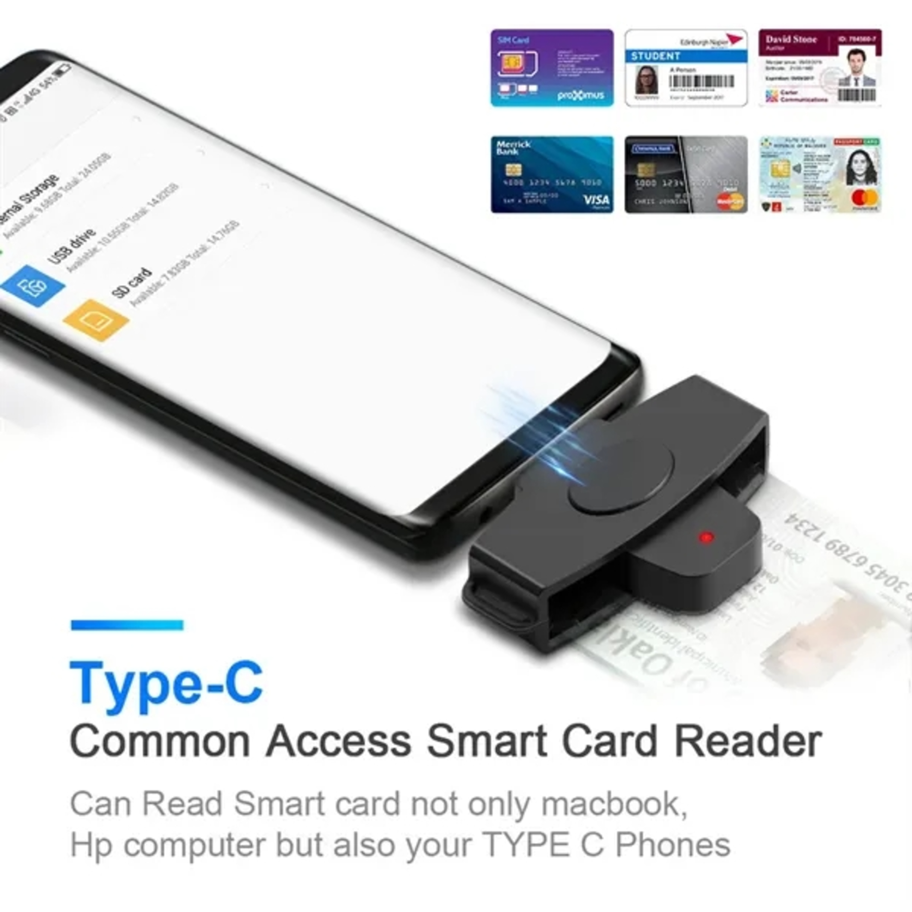 USB CAC Smart Card Reader 2