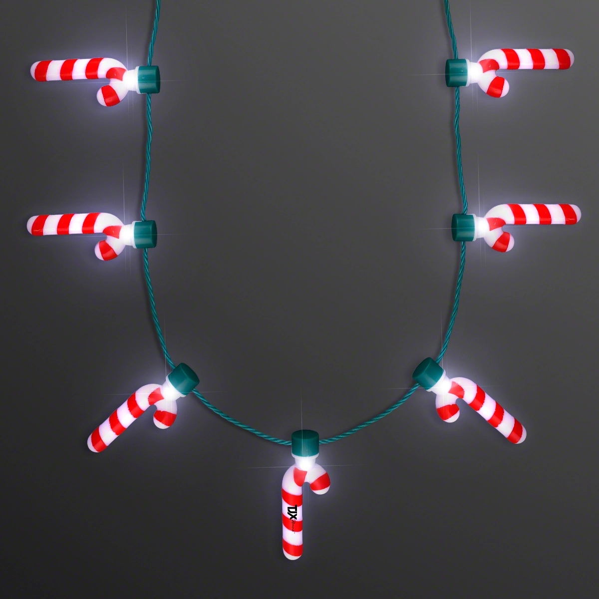 Candy Cane Lights Christmas Party Necklace 4
