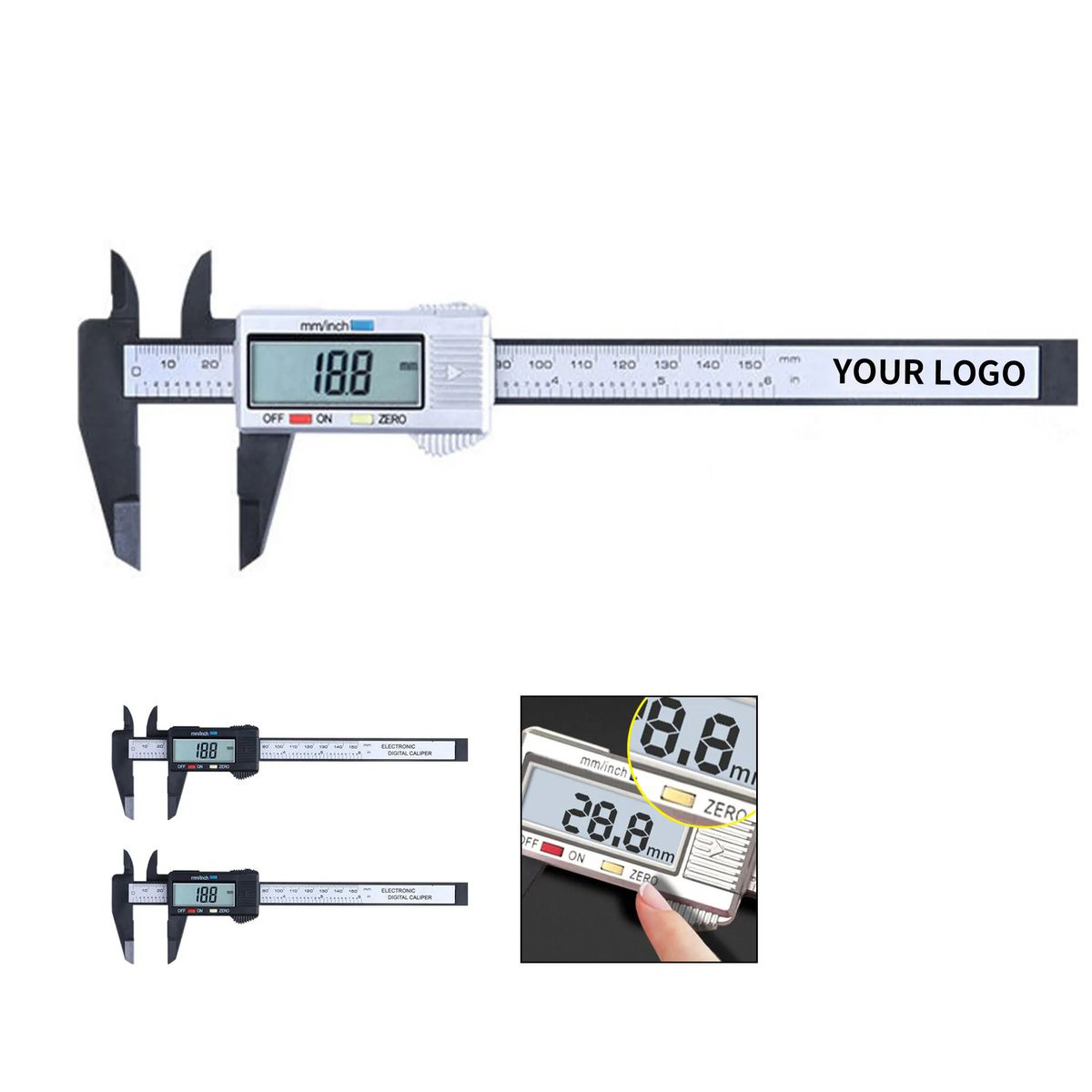 ABS Digital Caliper with Millimeter and Inch Scale 2