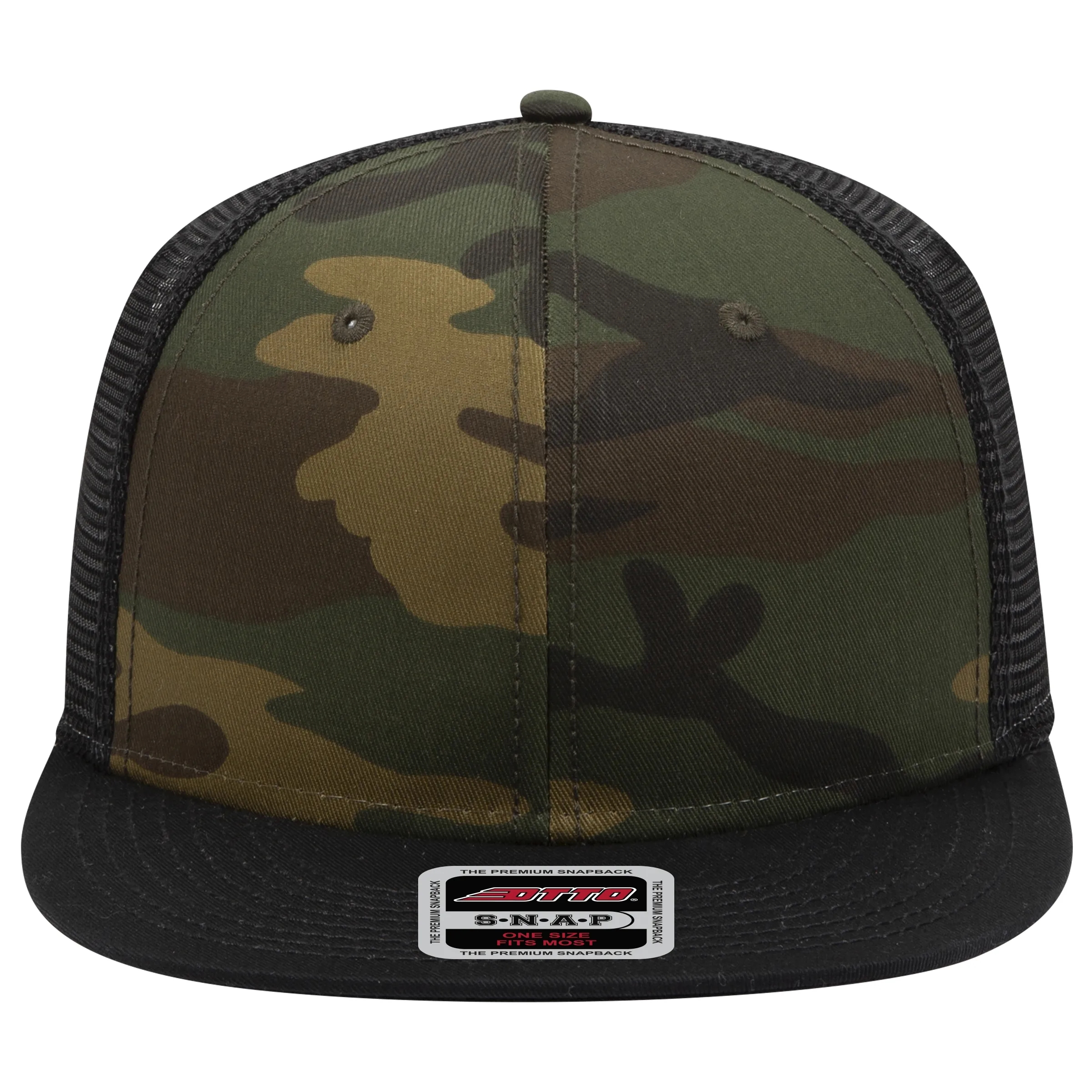 OTTO SNAP 6 PANEL MID PROFILE MESH BACK TRUCKER SNAPBACK HAT 27