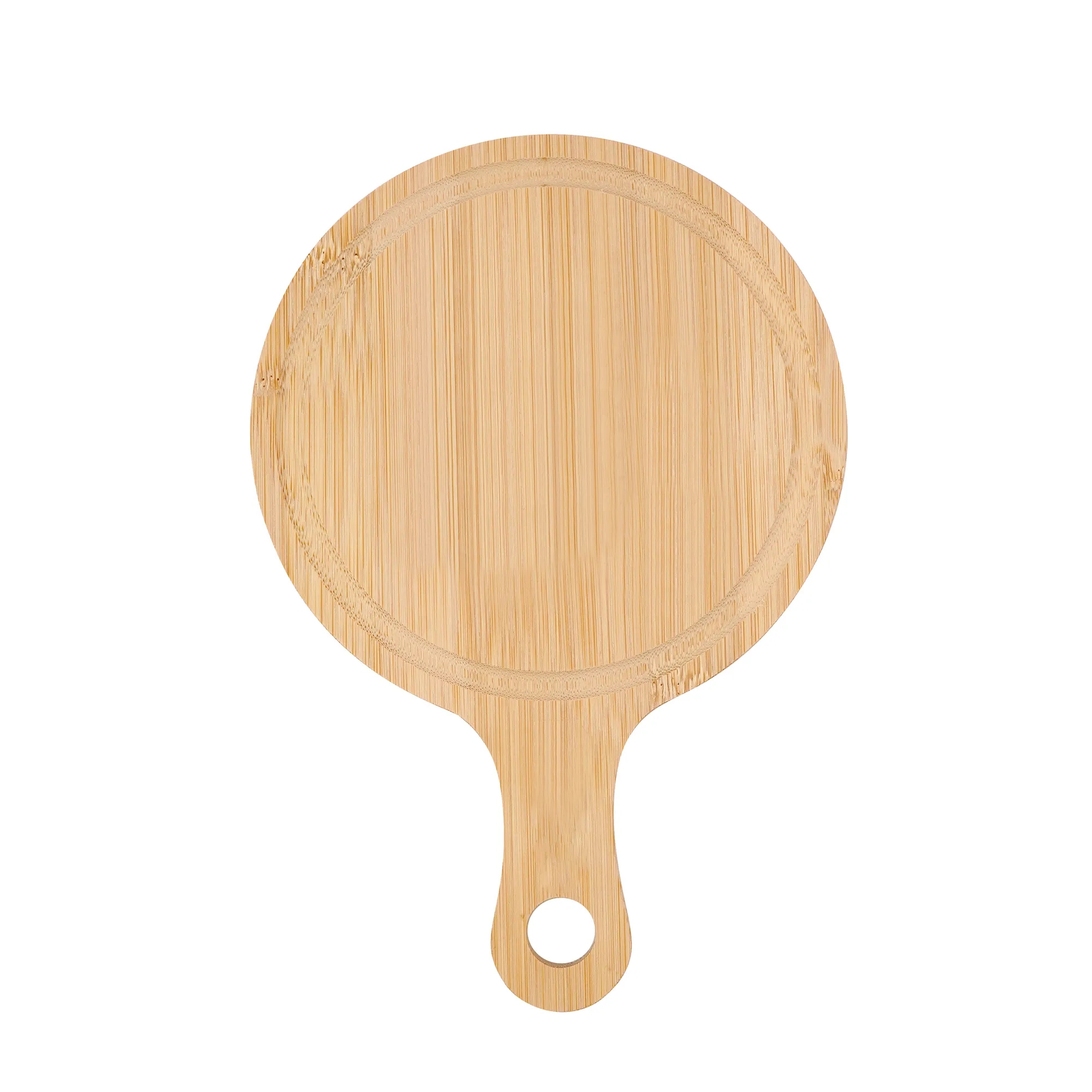Pizza Peel with Handle Natural Wooden Cutting Board 7