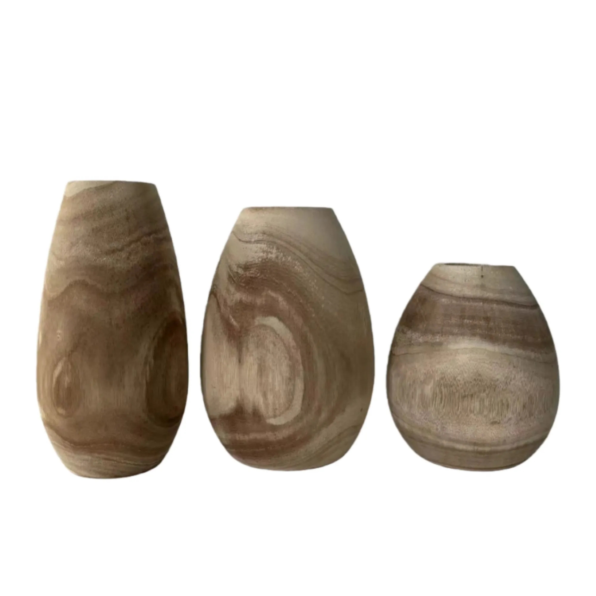 Natural Wood Flower Vase