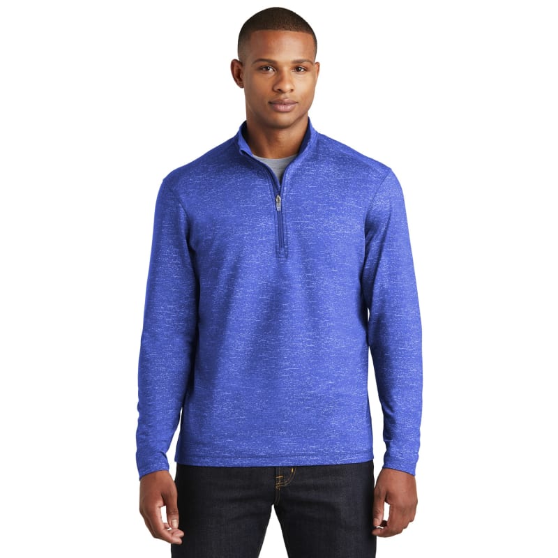 Sport-Tek Sport-Wick Stretch Reflective Heather 1/2-Zip Pullover. 13