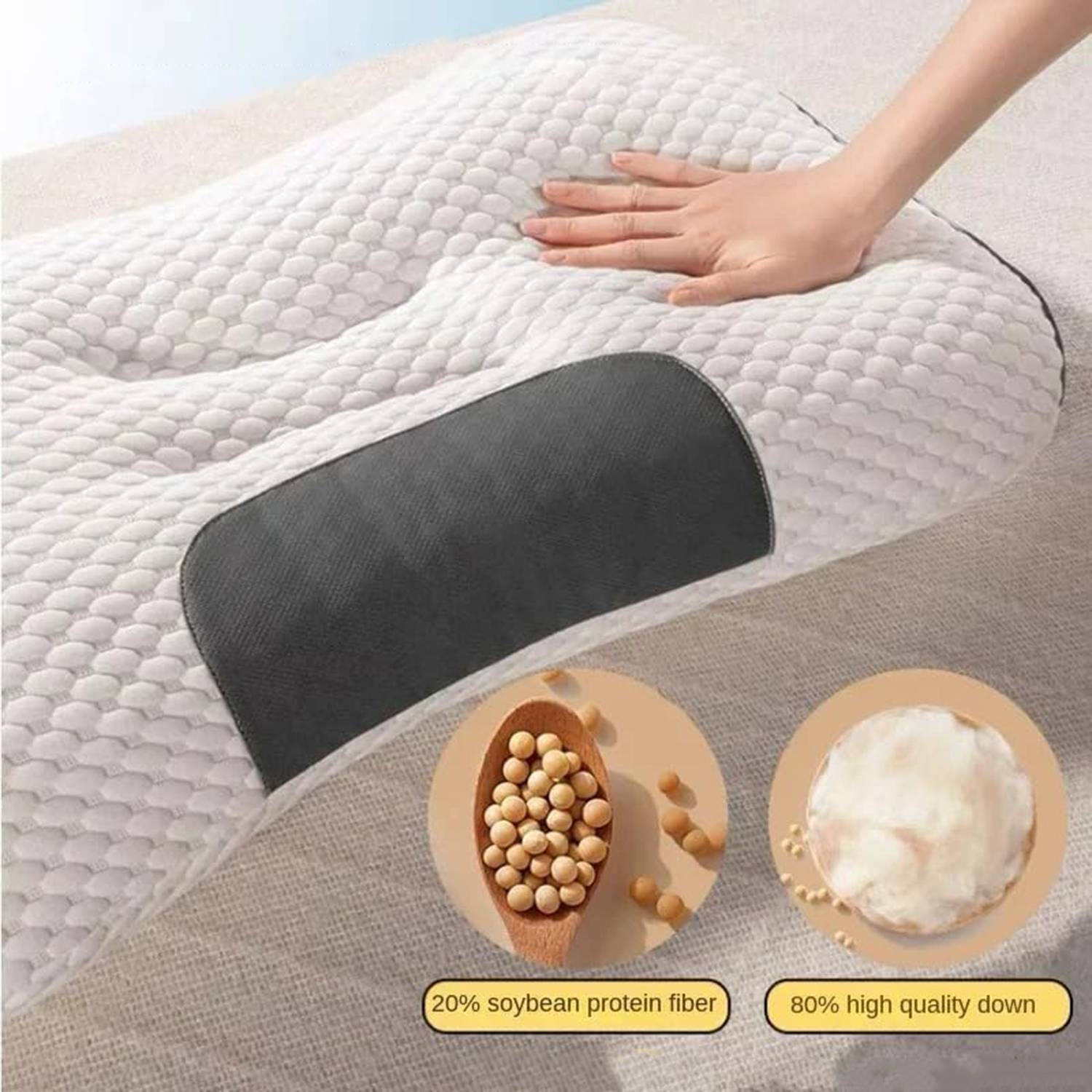 Washable knitted cotton pillow 4
